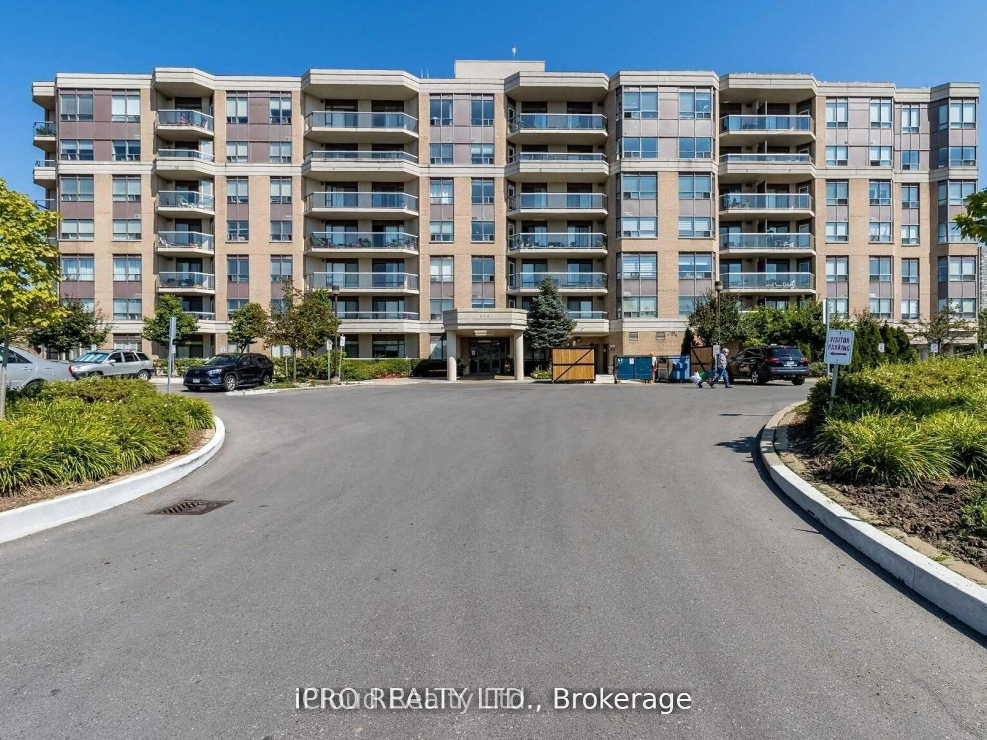 A pic from outside/outdoor area/front of a property/back of a property/a pic from drone, water/lake/river/ocean view for 300 Ray Lawson Blvd #207, Brampton Ontario L6Y 5H5