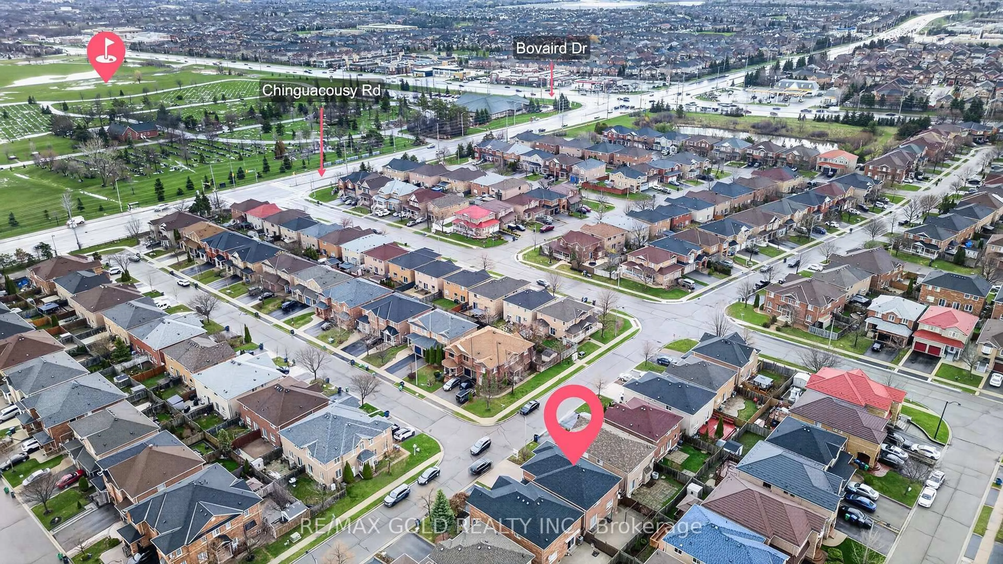 A pic from outside/outdoor area/front of a property/back of a property/a pic from drone, street for 12 Linderwood Dr, Brampton Ontario L7A 1R7