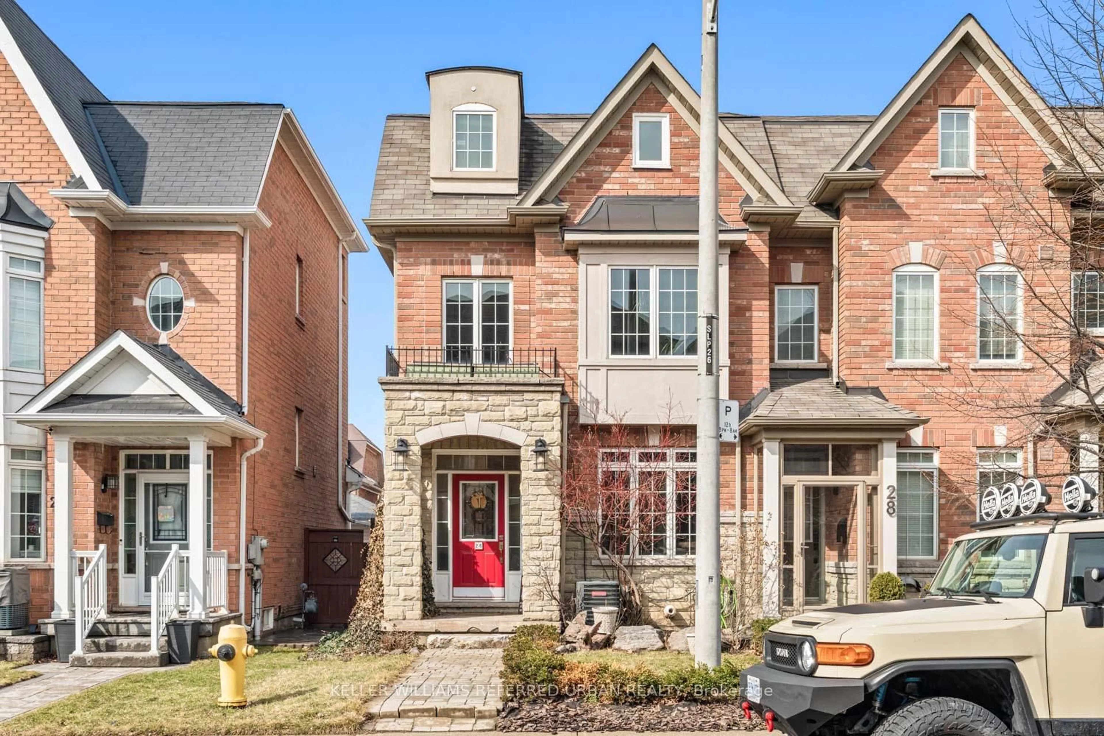 Home with brick exterior material, street for 26 Abraham Welsh Rd, Toronto Ontario M9M 0B7