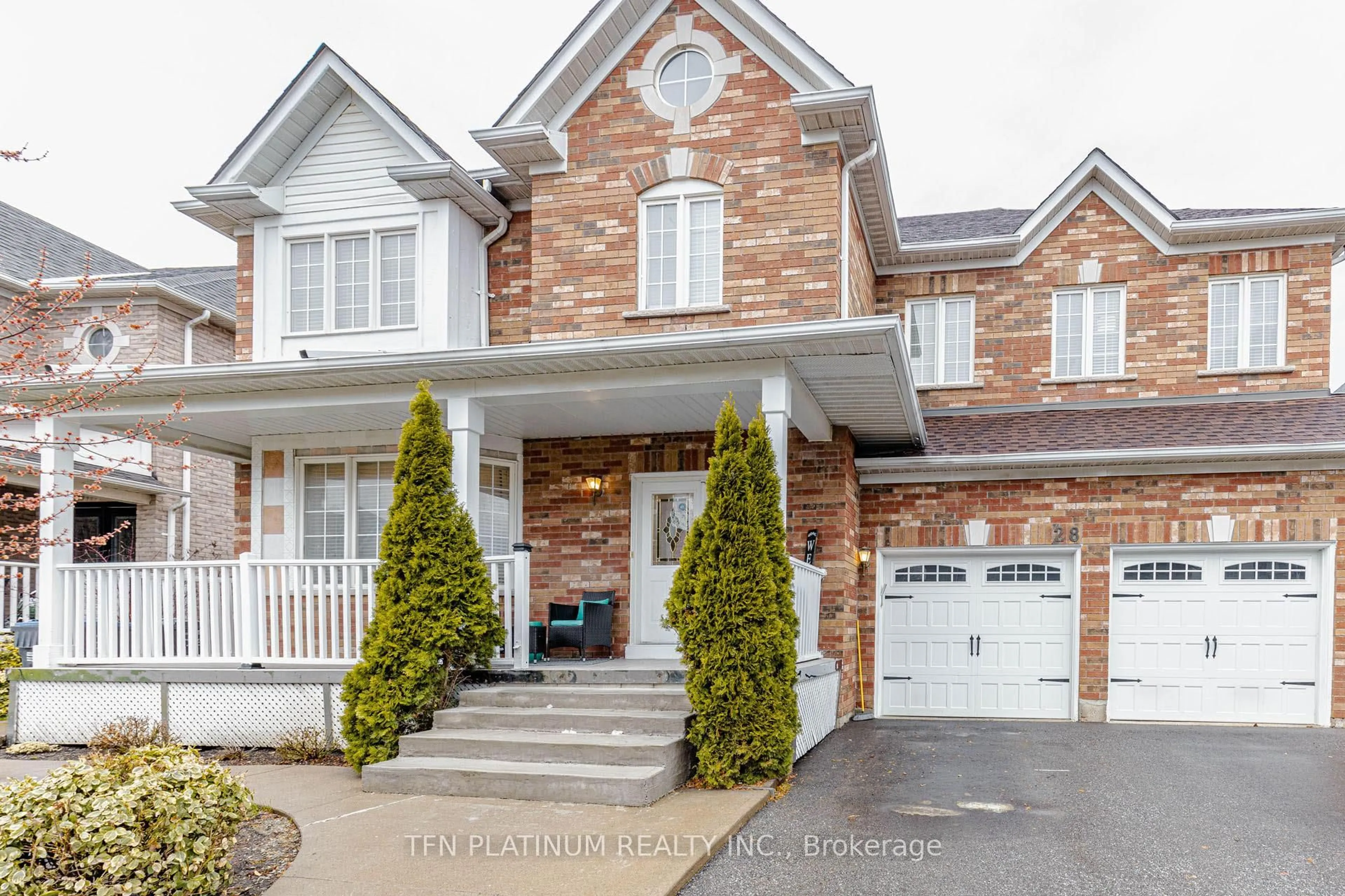 Home with brick exterior material, street for 28 Banks Dr, Brampton Ontario L6P 1C7
