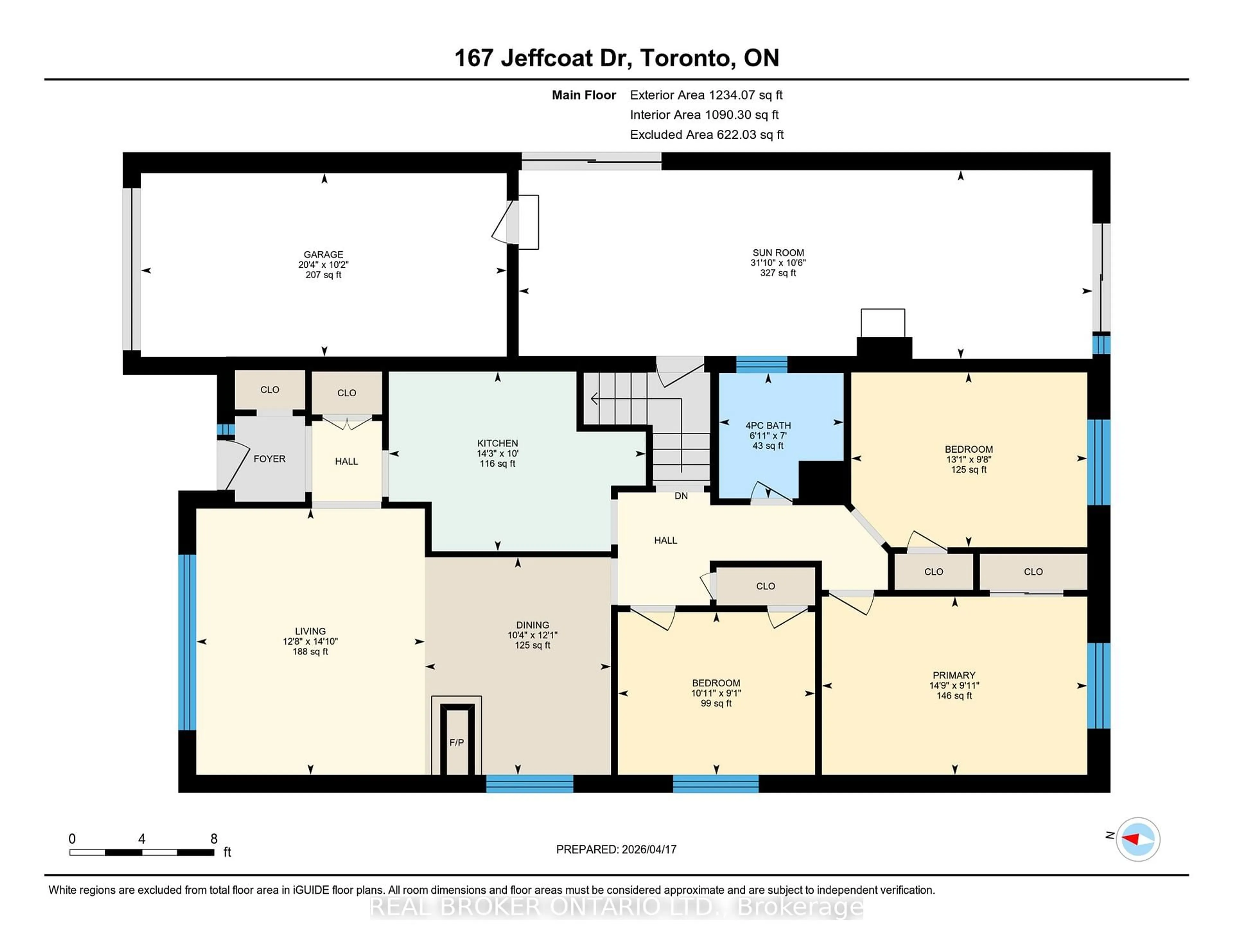 Floor plan for 167 Jeffcoat Dr, Toronto Ontario M9W 3C4