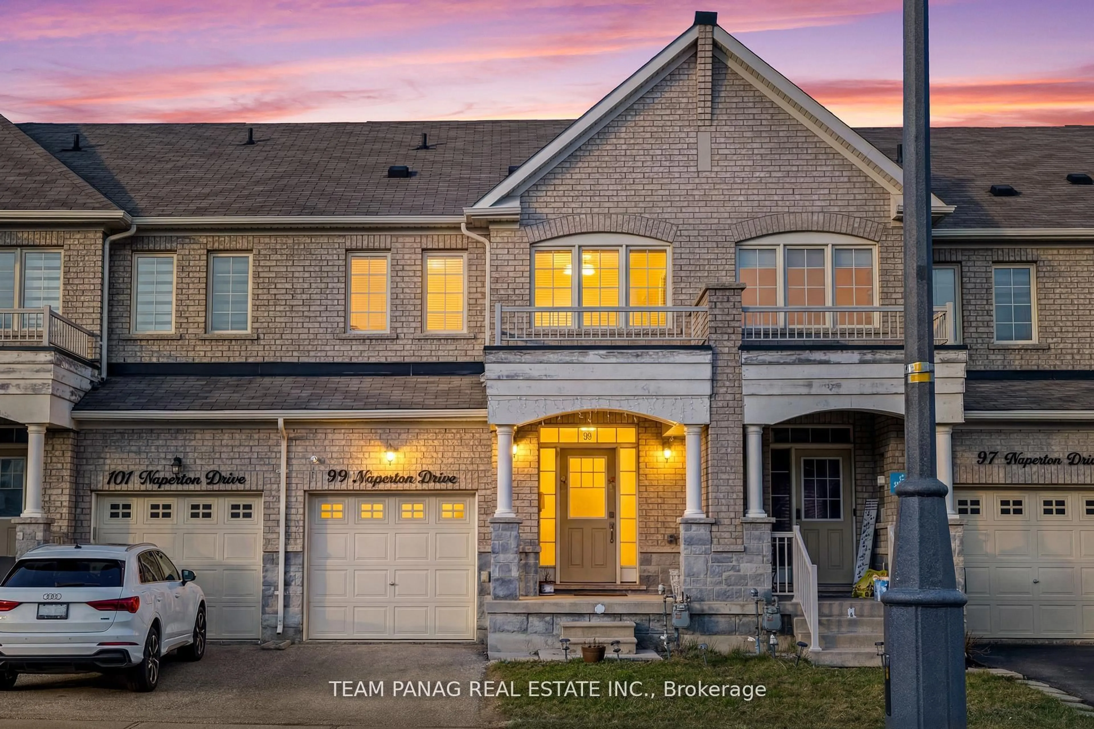 Home with brick exterior material, street for 99 Naperton Dr, Brampton Ontario L6R 3N5