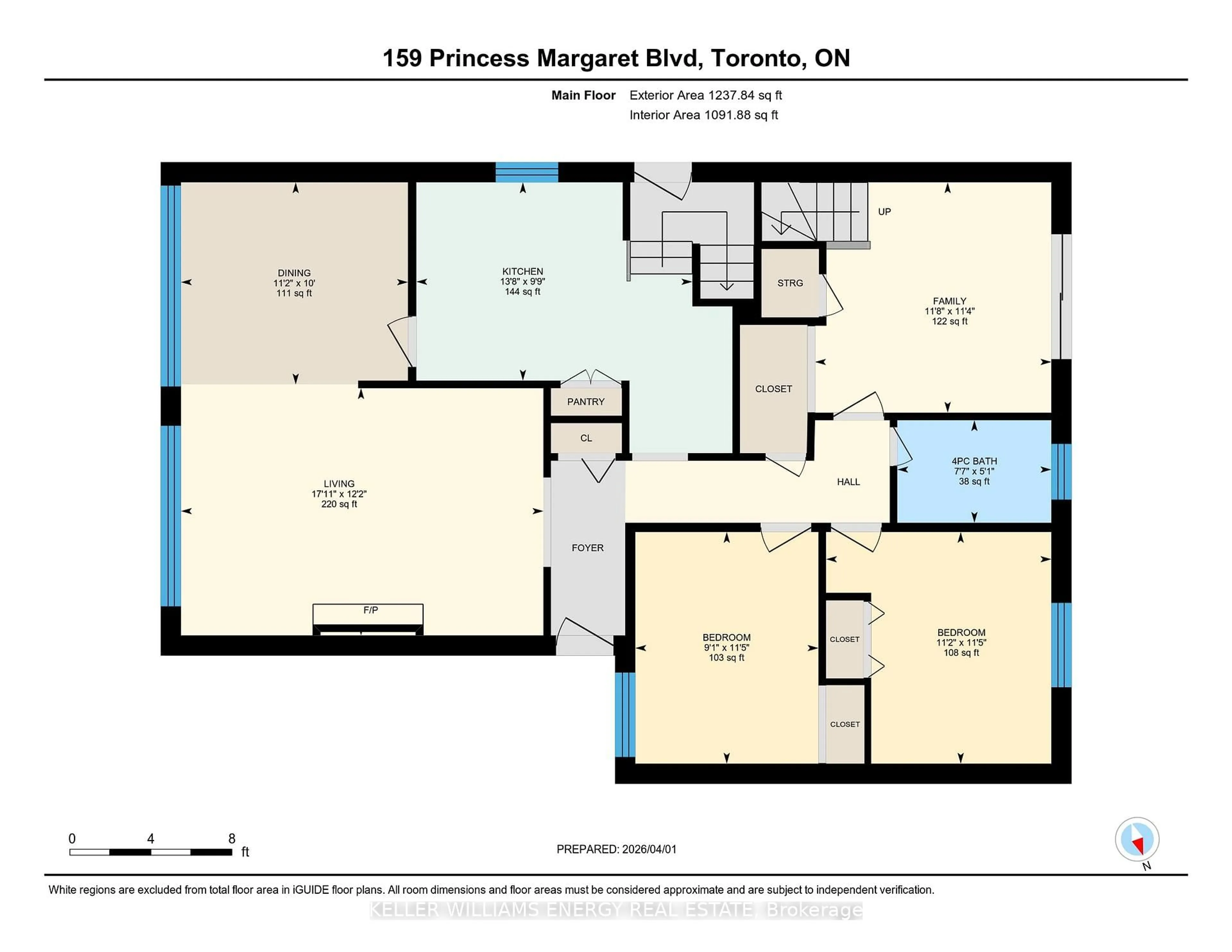 Floor plan for 159 Princess Margaret Blvd, Toronto Ontario M9B 2Z4