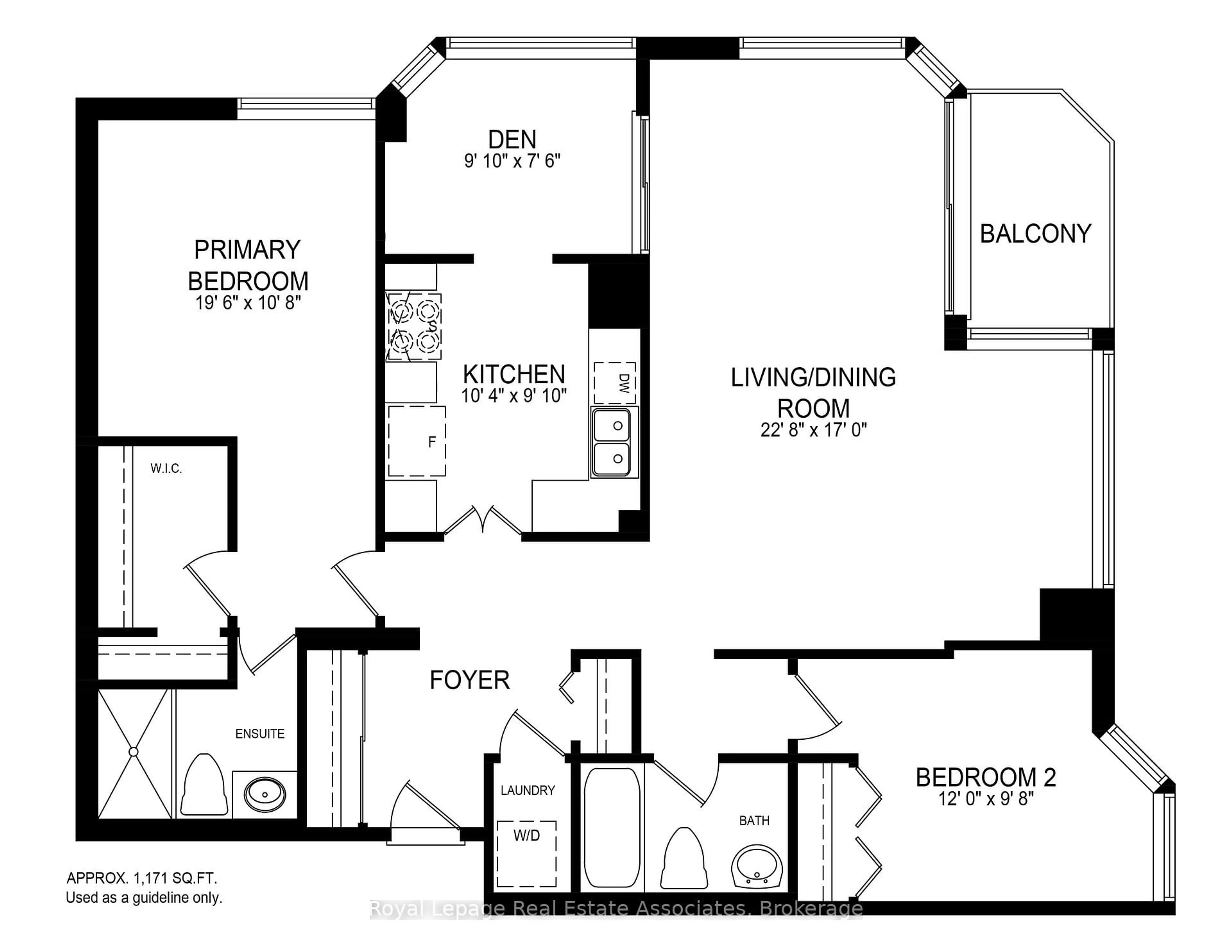 Floor plan for 1155 Bough Beeches Blvd #909, Mississauga Ontario L4W 4N2