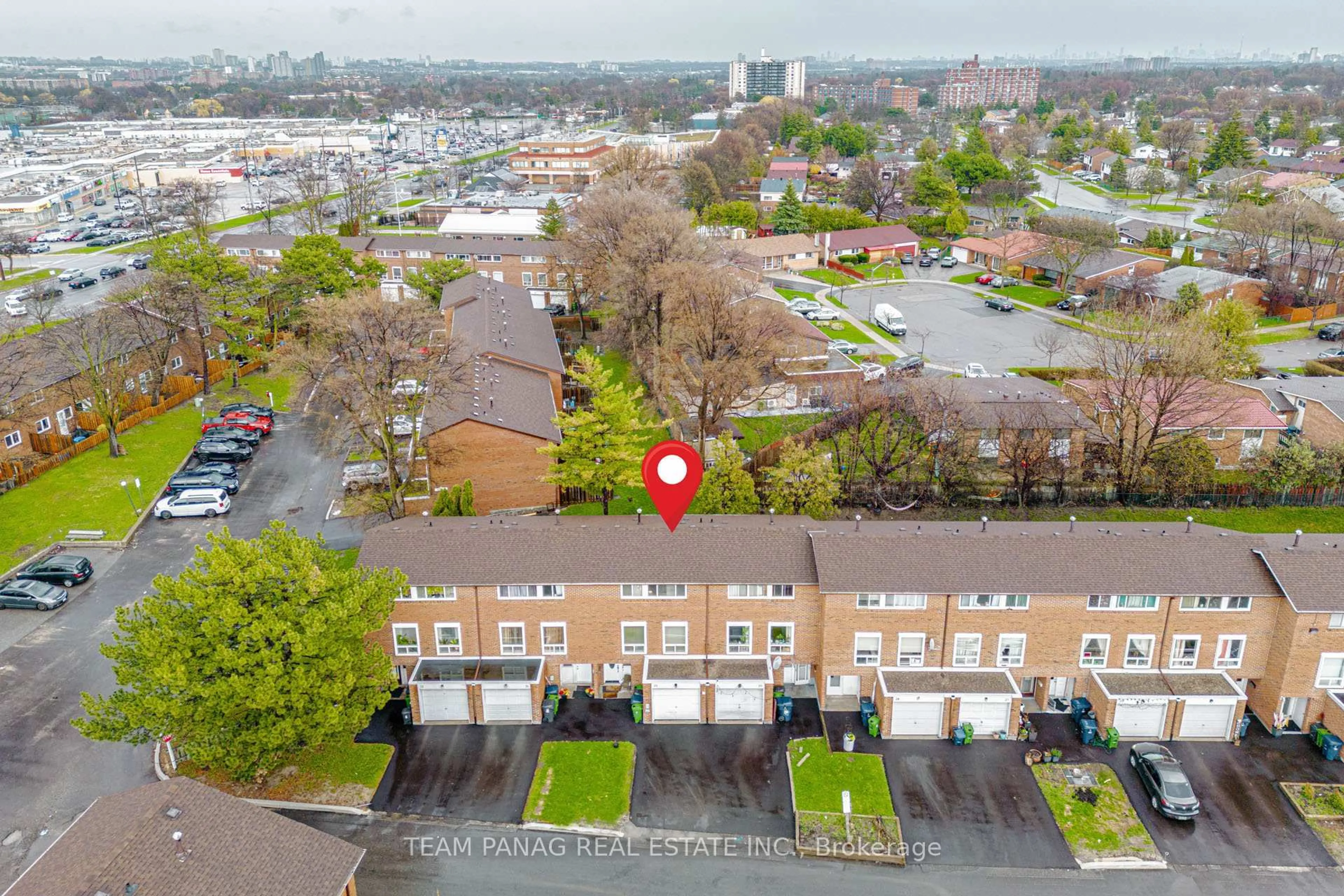 A pic from outside/outdoor area/front of a property/back of a property/a pic from drone, city buildings view from balcony for 9 Kendleton Dr #30, Toronto Ontario M9V 1T6