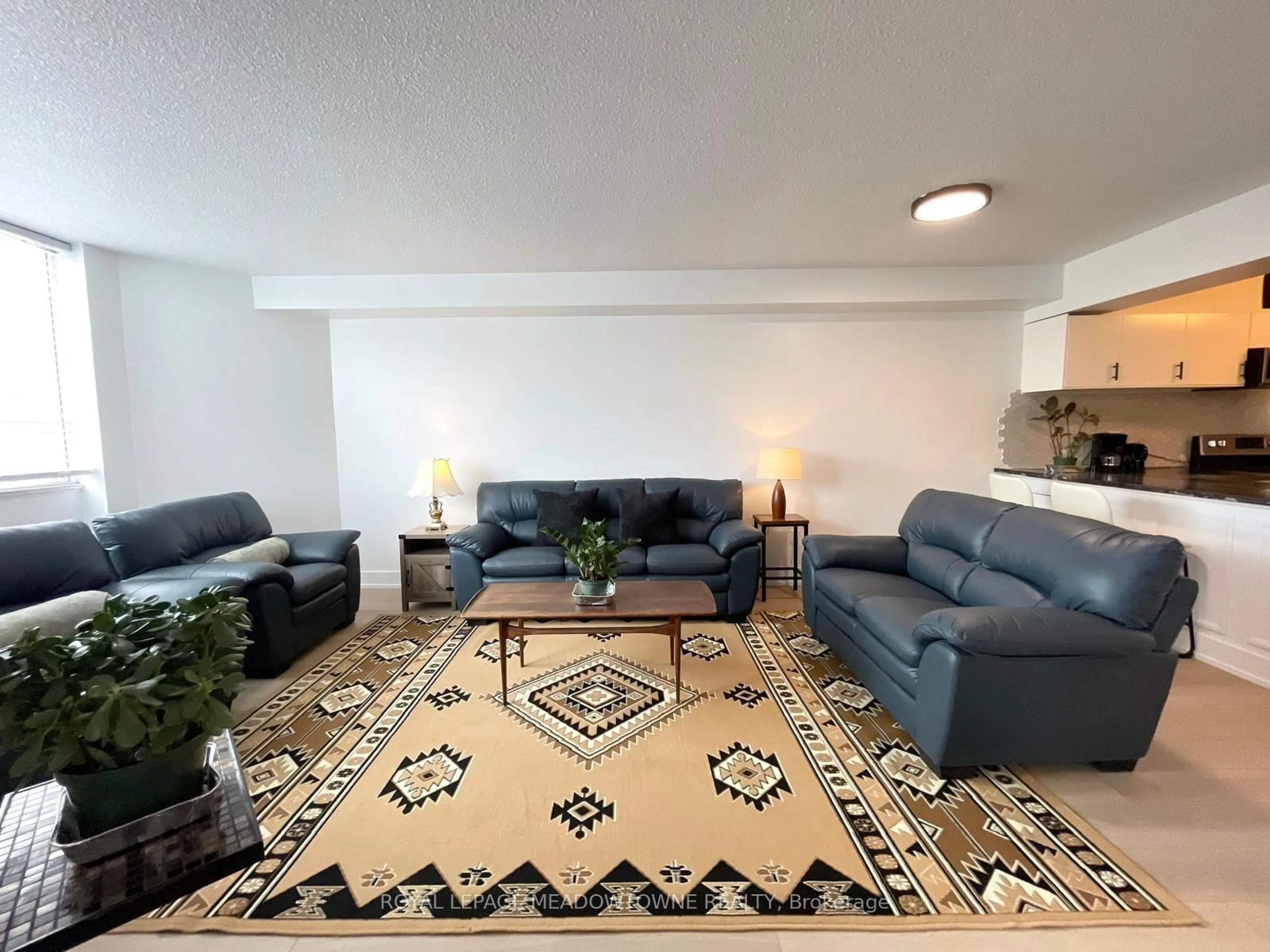 Living room with furniture, carpet floor for 236 Albion Rd ##309, Toronto Ontario M9W 6A6