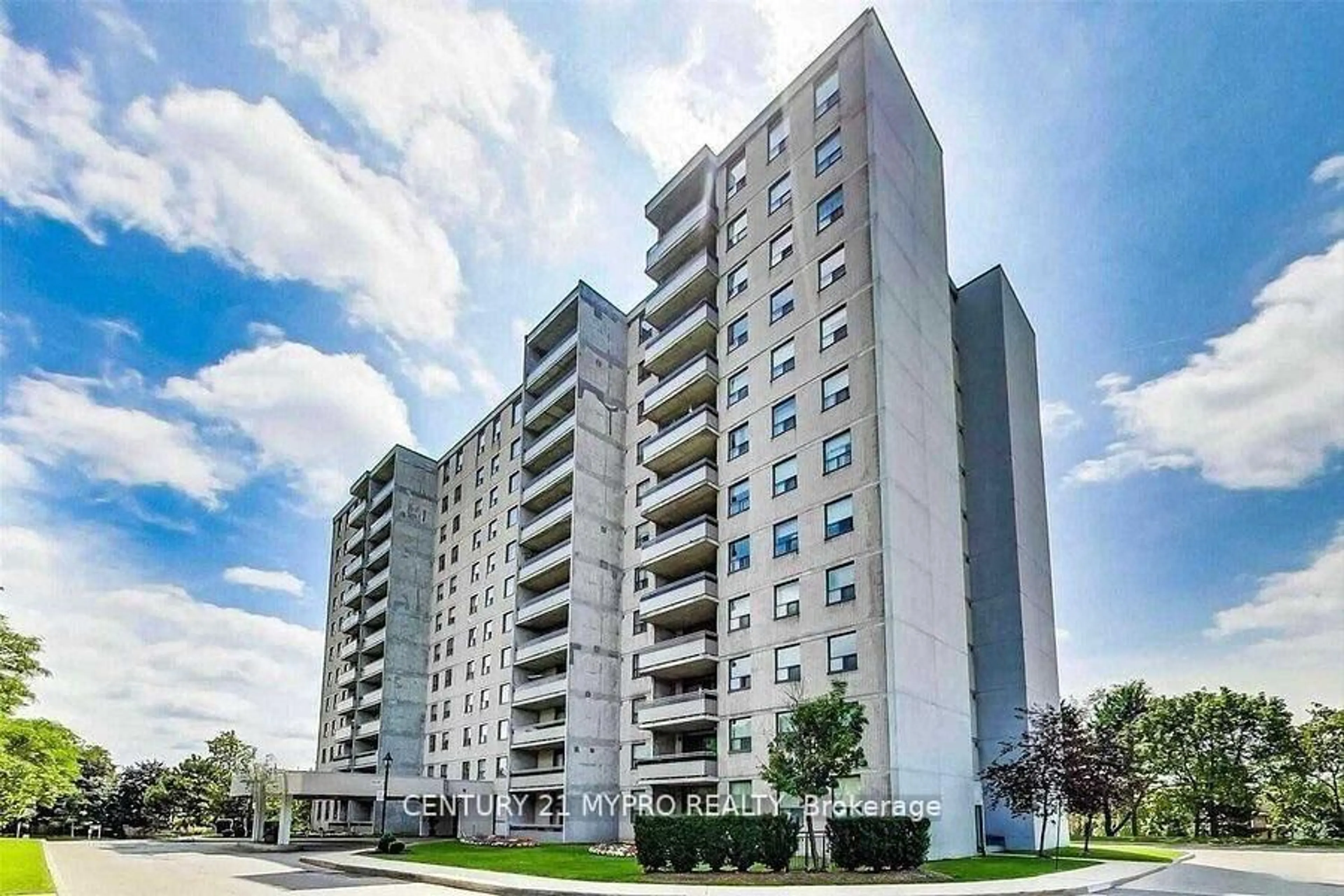 A pic from outside/outdoor area/front of a property/back of a property/a pic from drone, building for 355 Rathburn Rd #1001, Mississauga Ontario L4Z 1H4