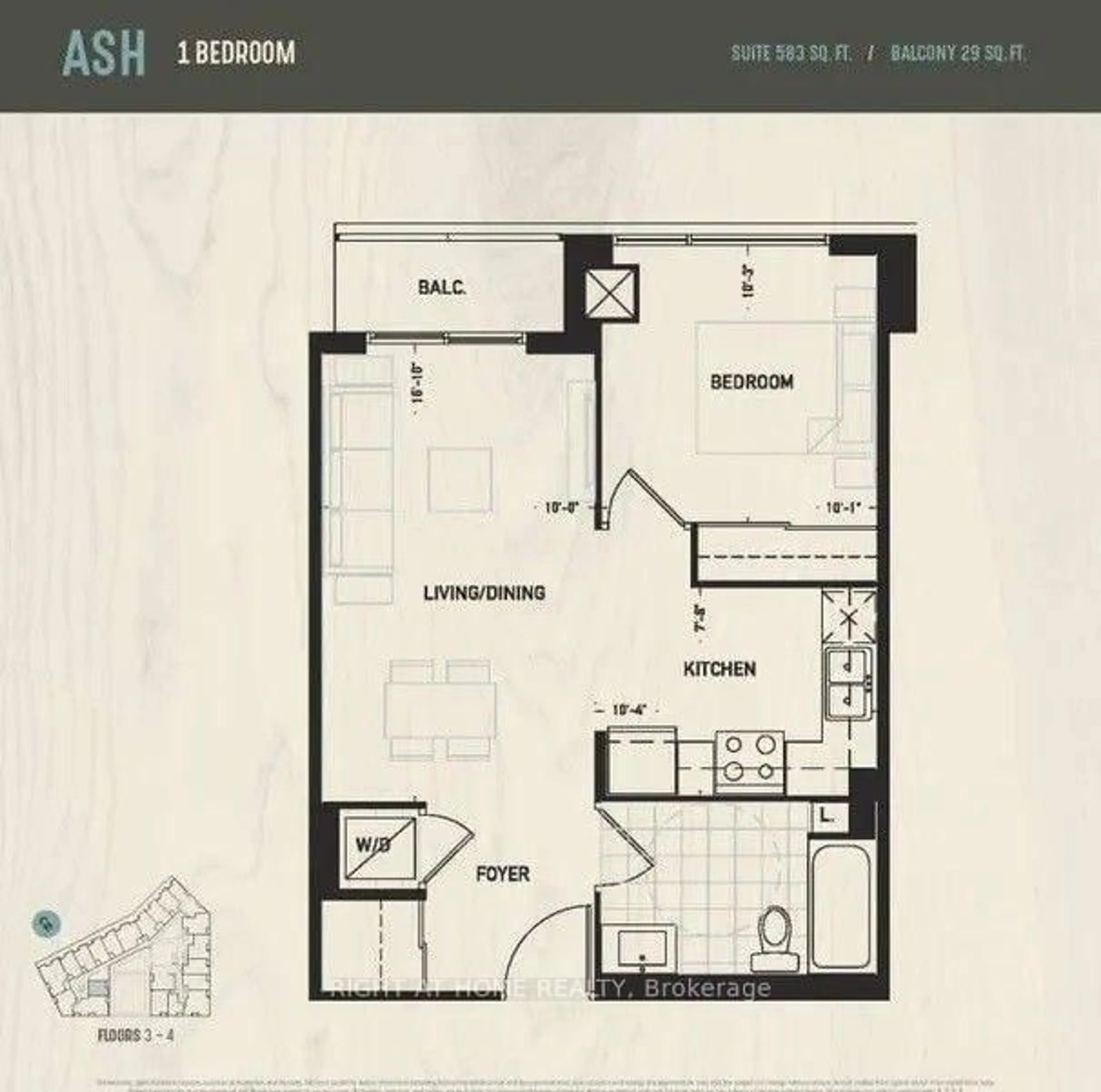 Floor plan for 297 Oak Walk Dr #307, Oakville Ontario L6H 3R6