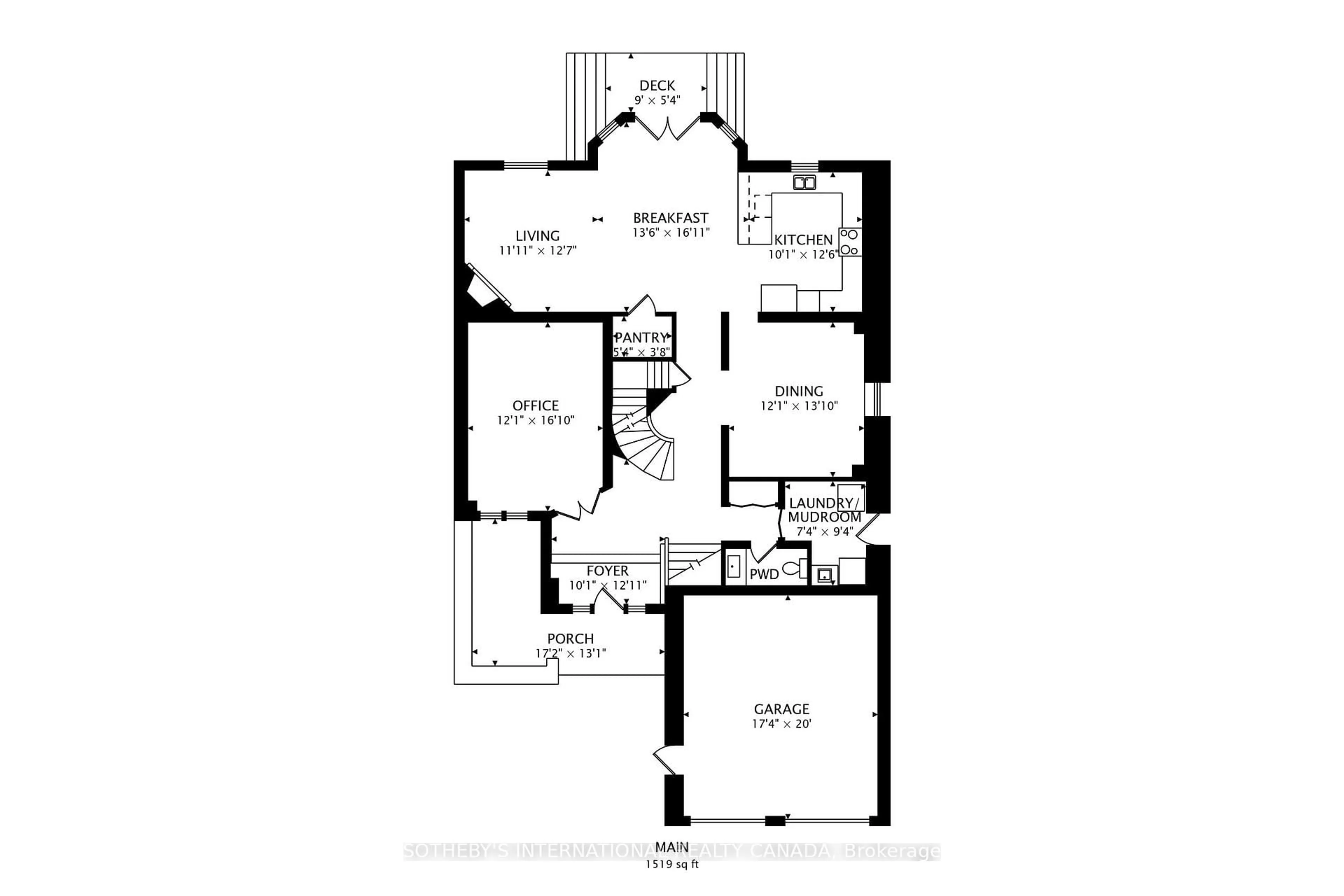 Floor plan for 1124 Lansdown Dr, Oakville Ontario L6J 7N7