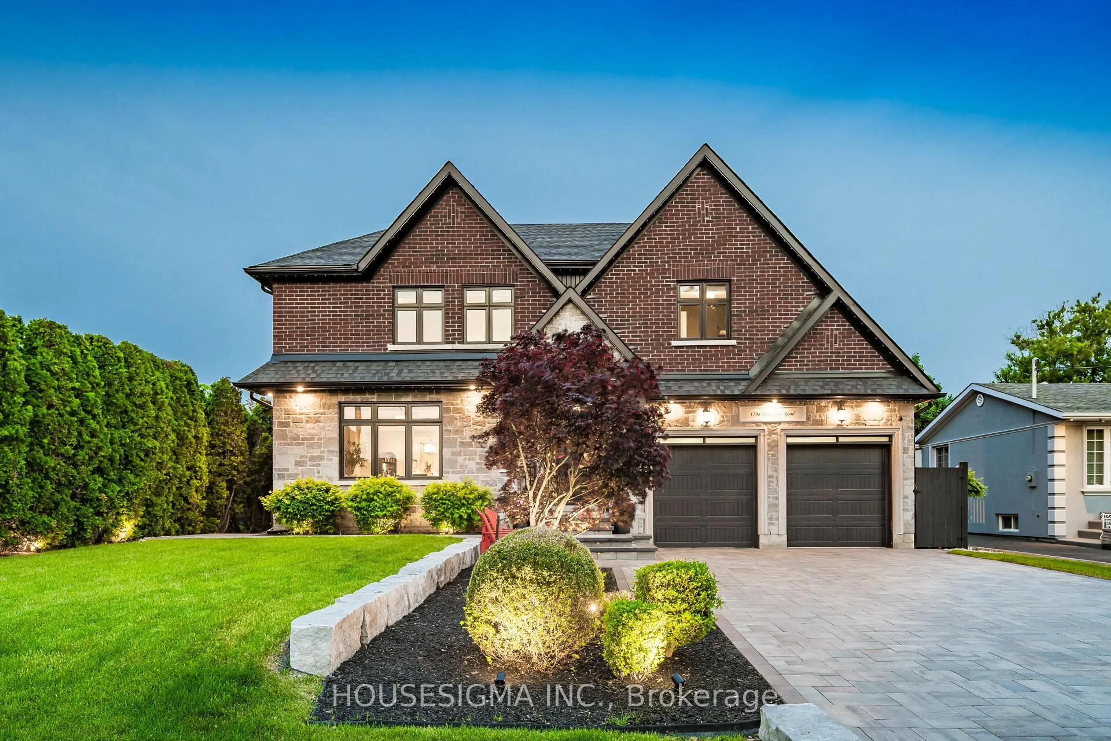 Home with brick exterior material, street for 1298 Pinegrove Rd, Oakville Ontario L6L 2X3