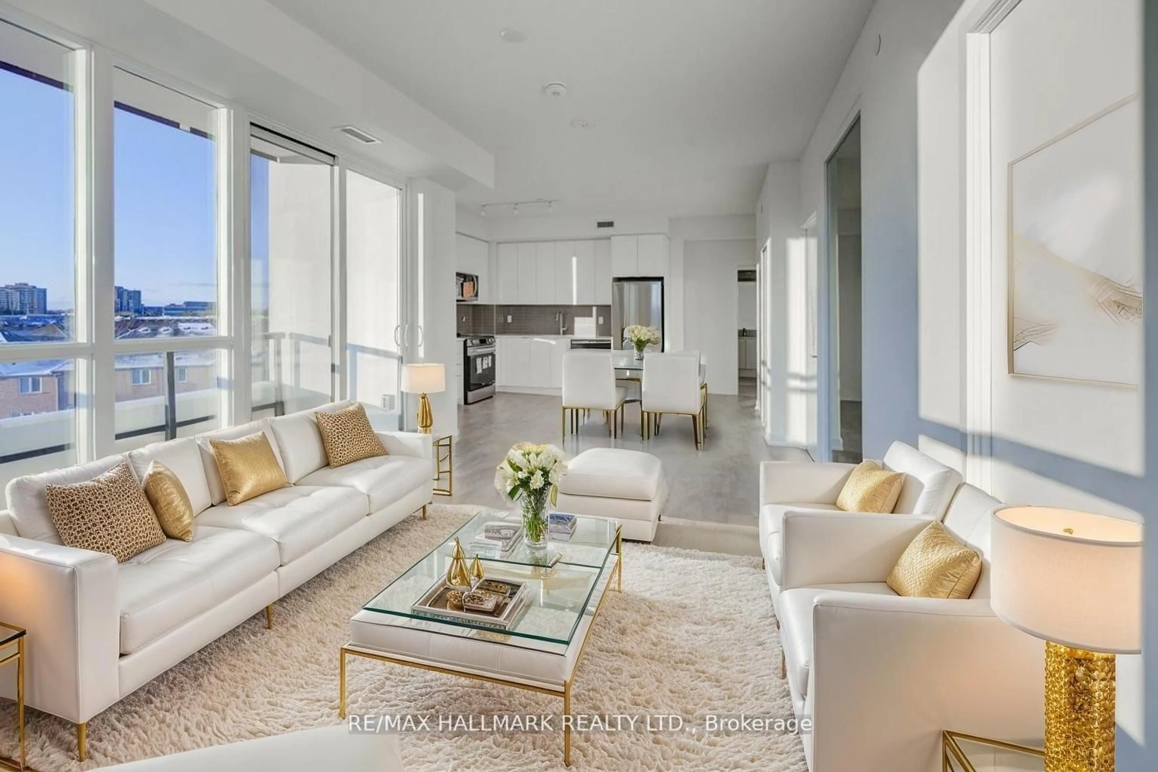 Living room with furniture, unknown for 225 Malta Ave #408, Brampton Ontario L6Y 4M5