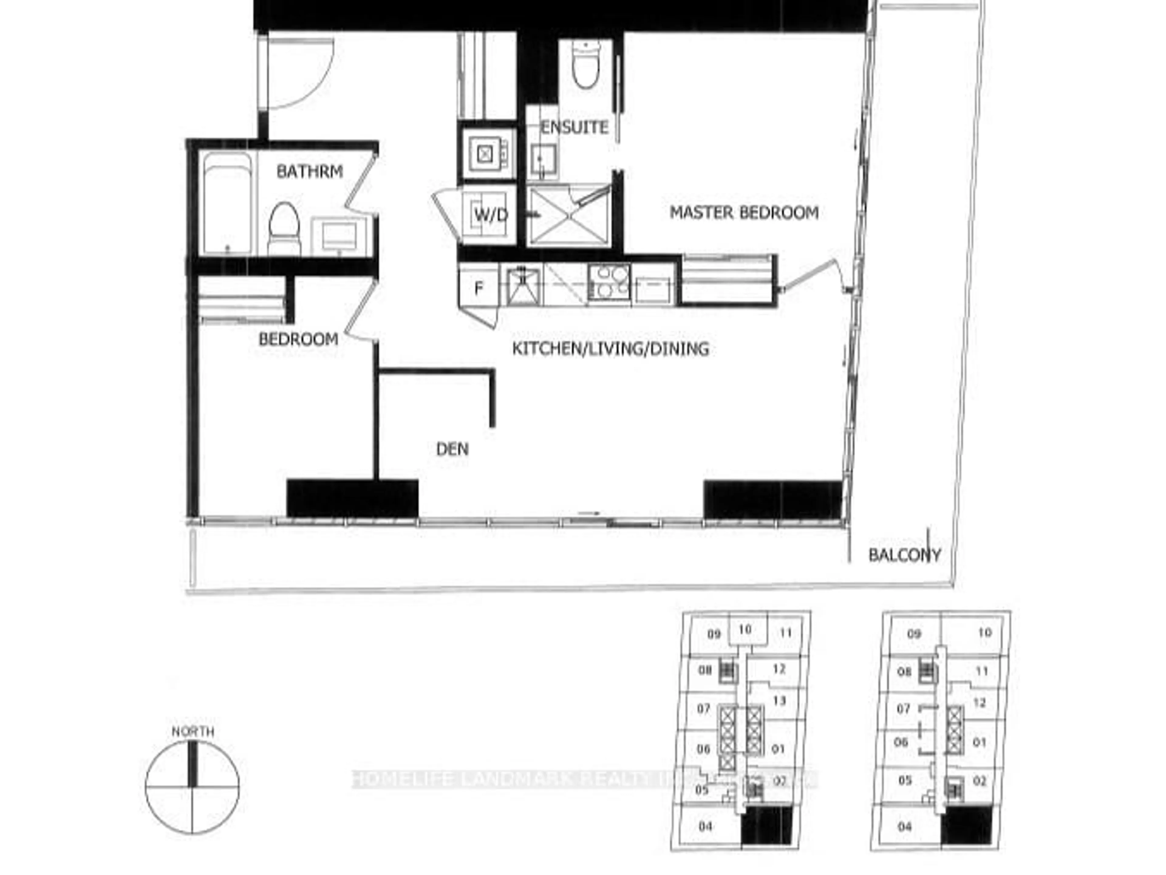 Floor plan for 3900 Confederation Pkwy #1203, Mississauga Ontario L5B 0M3