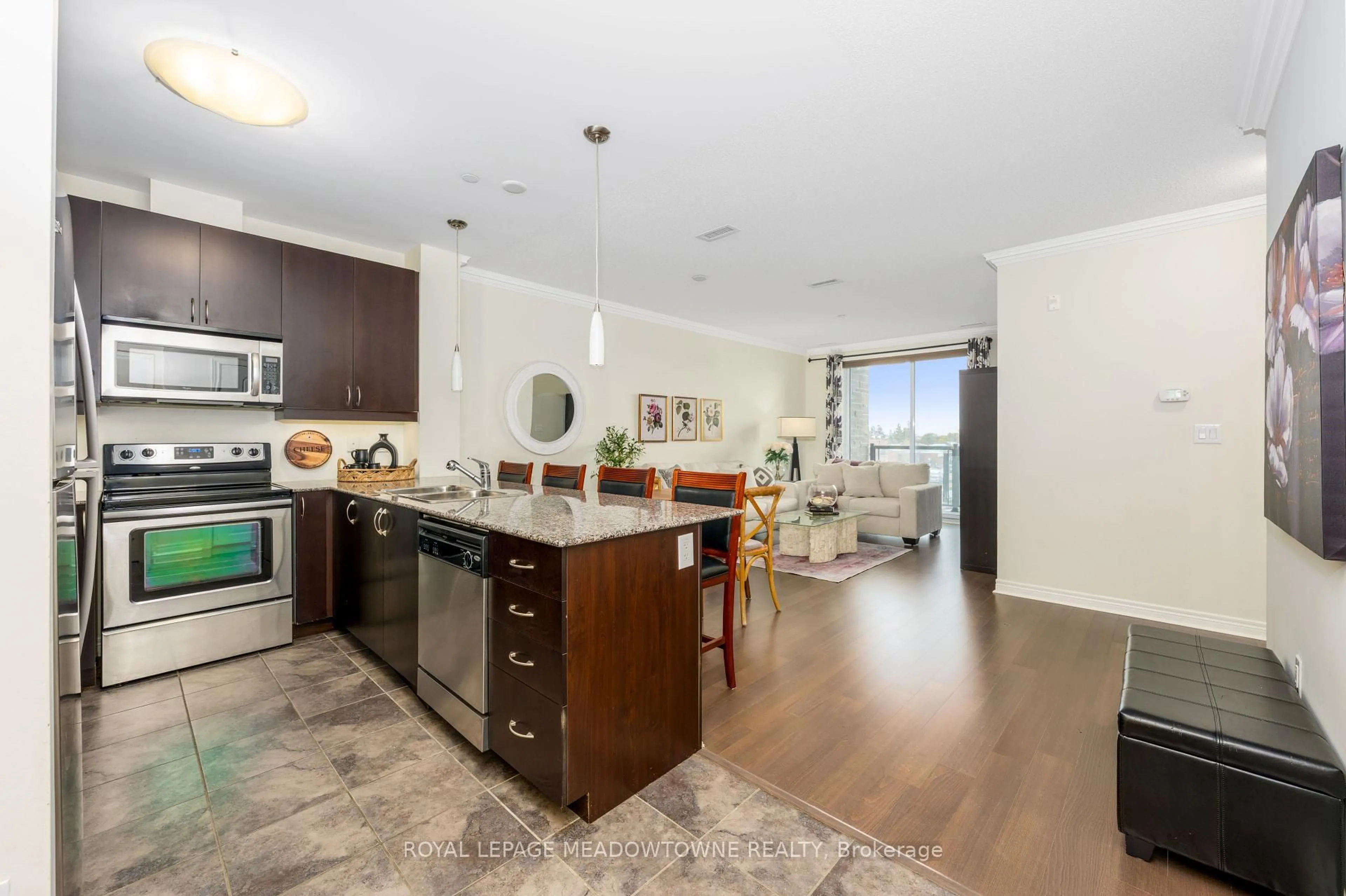 Open concept kitchen, unknown for 383 Main St #308, Milton Ontario L9T 8K8