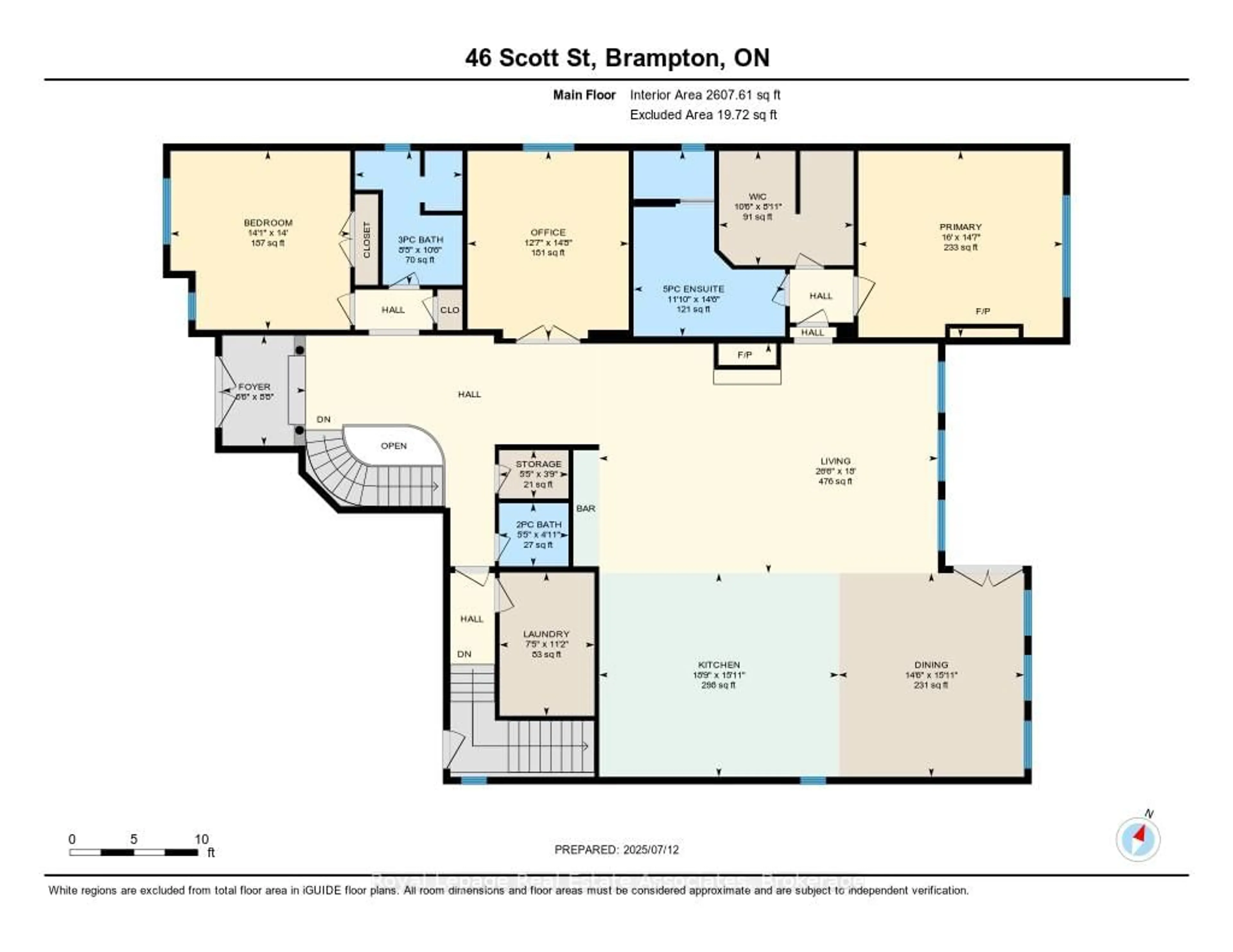 Floor plan for 46 Scott St, Brampton Ontario L6V 1S2