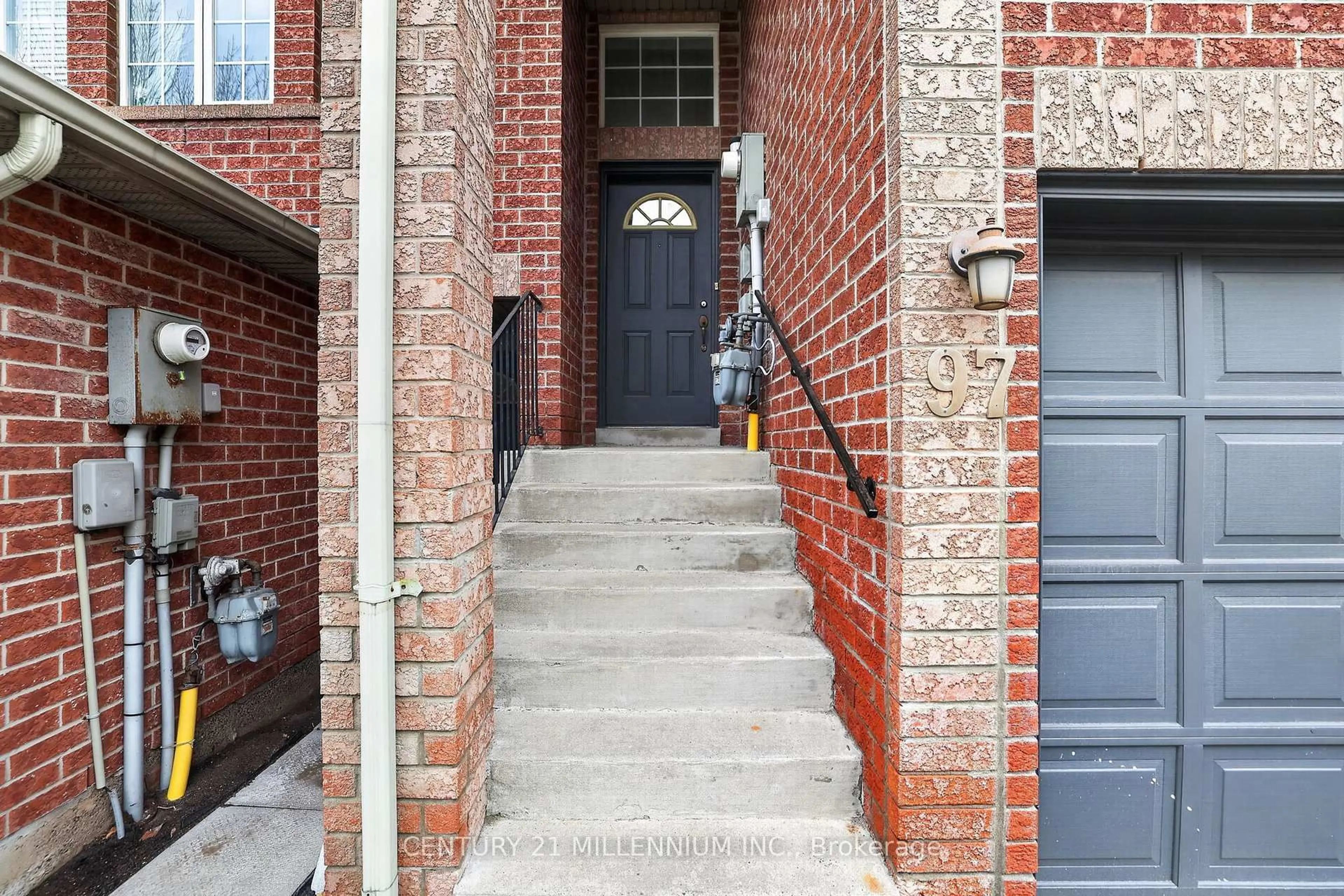 Home with brick exterior material, street for 97 Spadina Rd #97, Brampton Ontario L6X 4X6