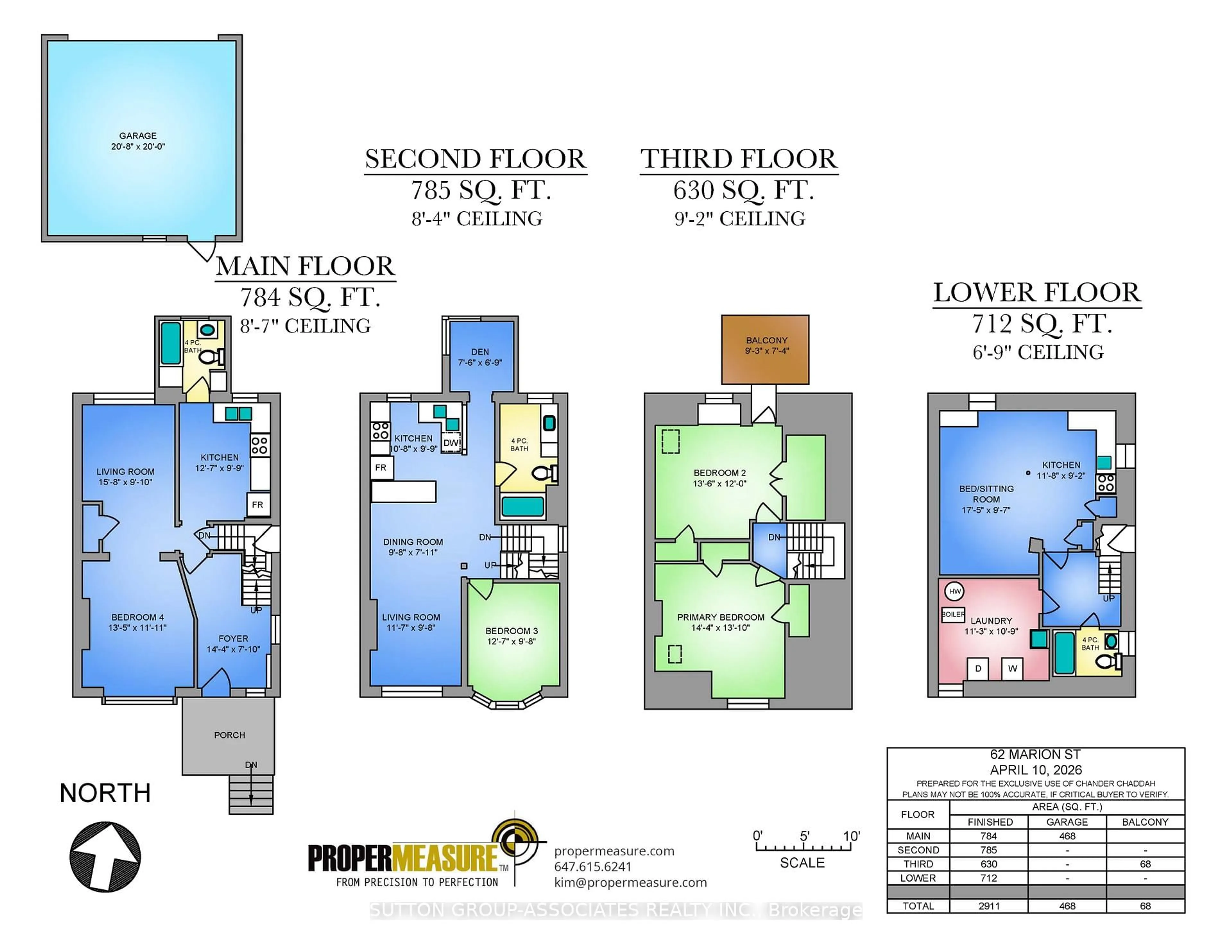 Floor plan for 62 Marion St, Toronto Ontario M6R 1E7