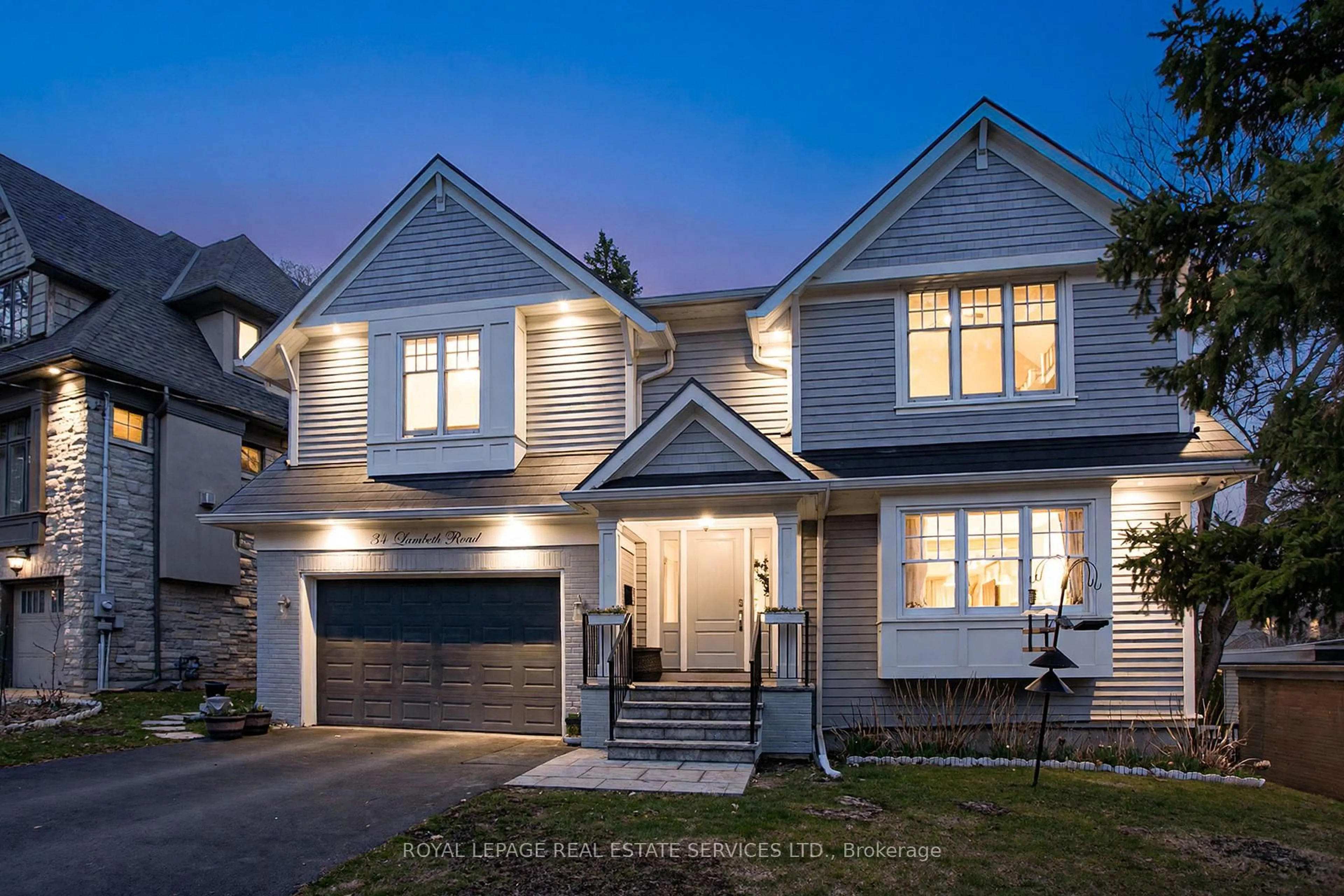 Home with vinyl exterior material, street for 34 Lambeth Rd, Toronto Ontario M9A 2Y7