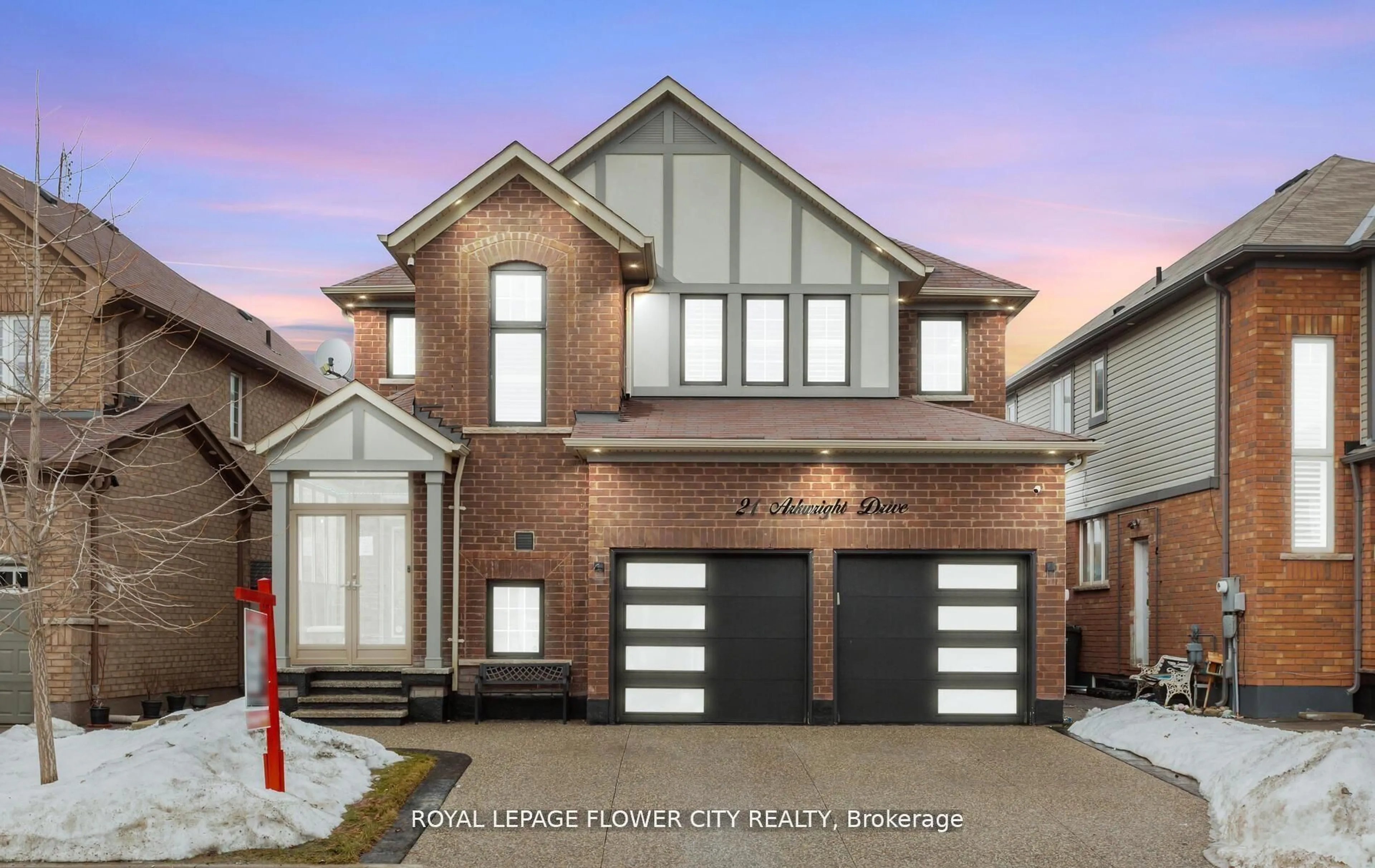 Home with brick exterior material, street for 21 Arkwright Dr, Brampton Ontario L7A 0V2