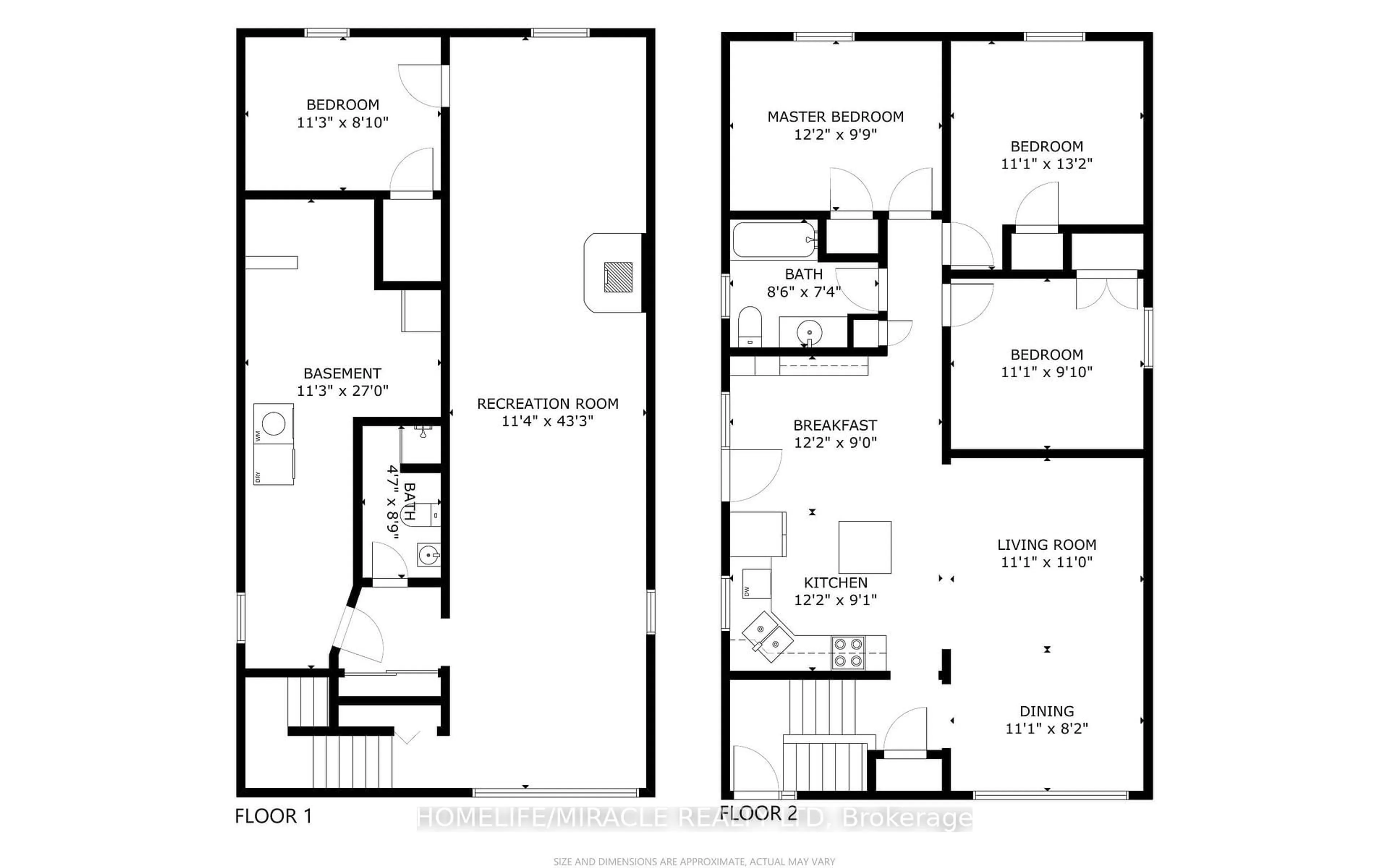 Floor plan for 403 Delrex Blvd, Halton Hills Ontario L7G 4H8