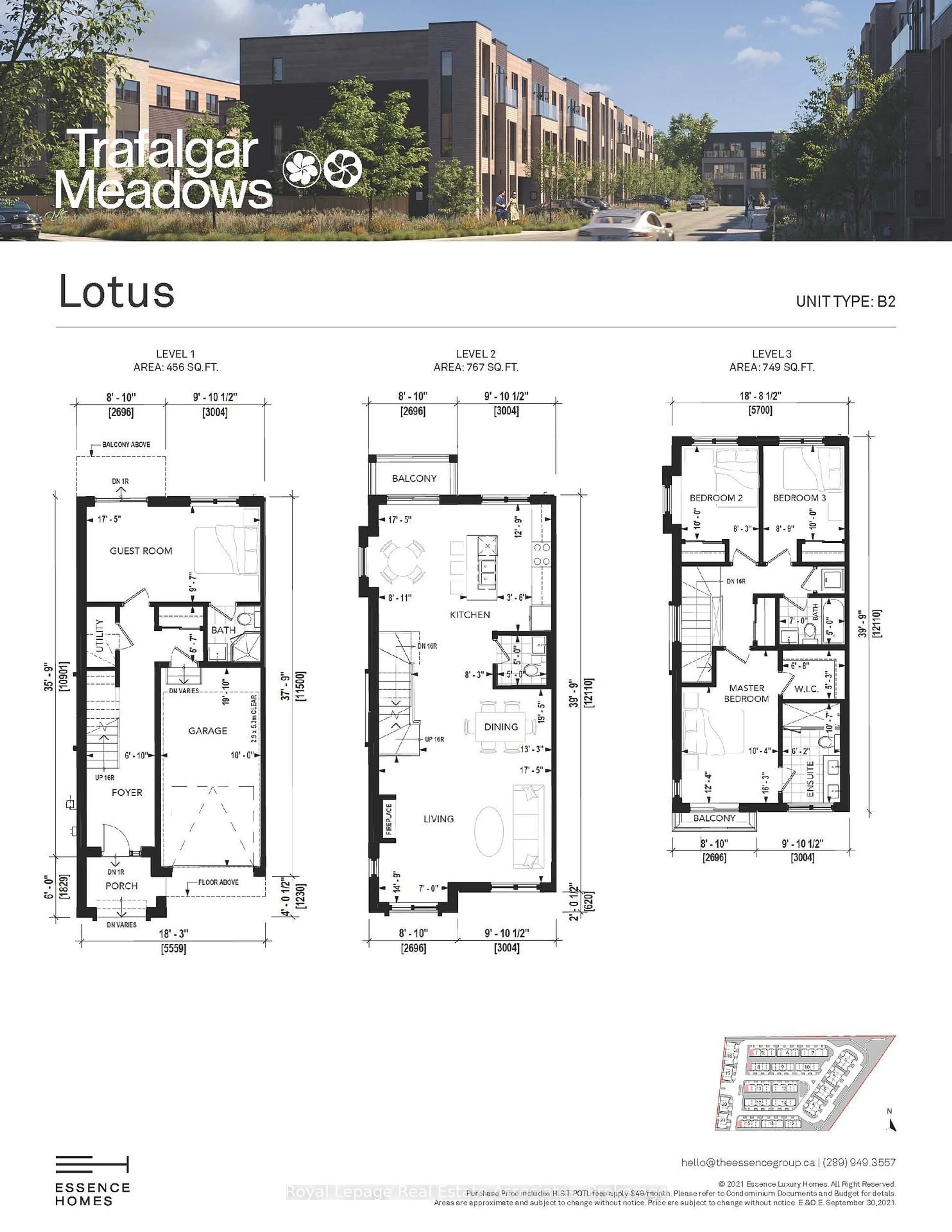 Floor plan for 11605 TRAFALGAR Rd #1101, Halton Hills Ontario L7G 4S4