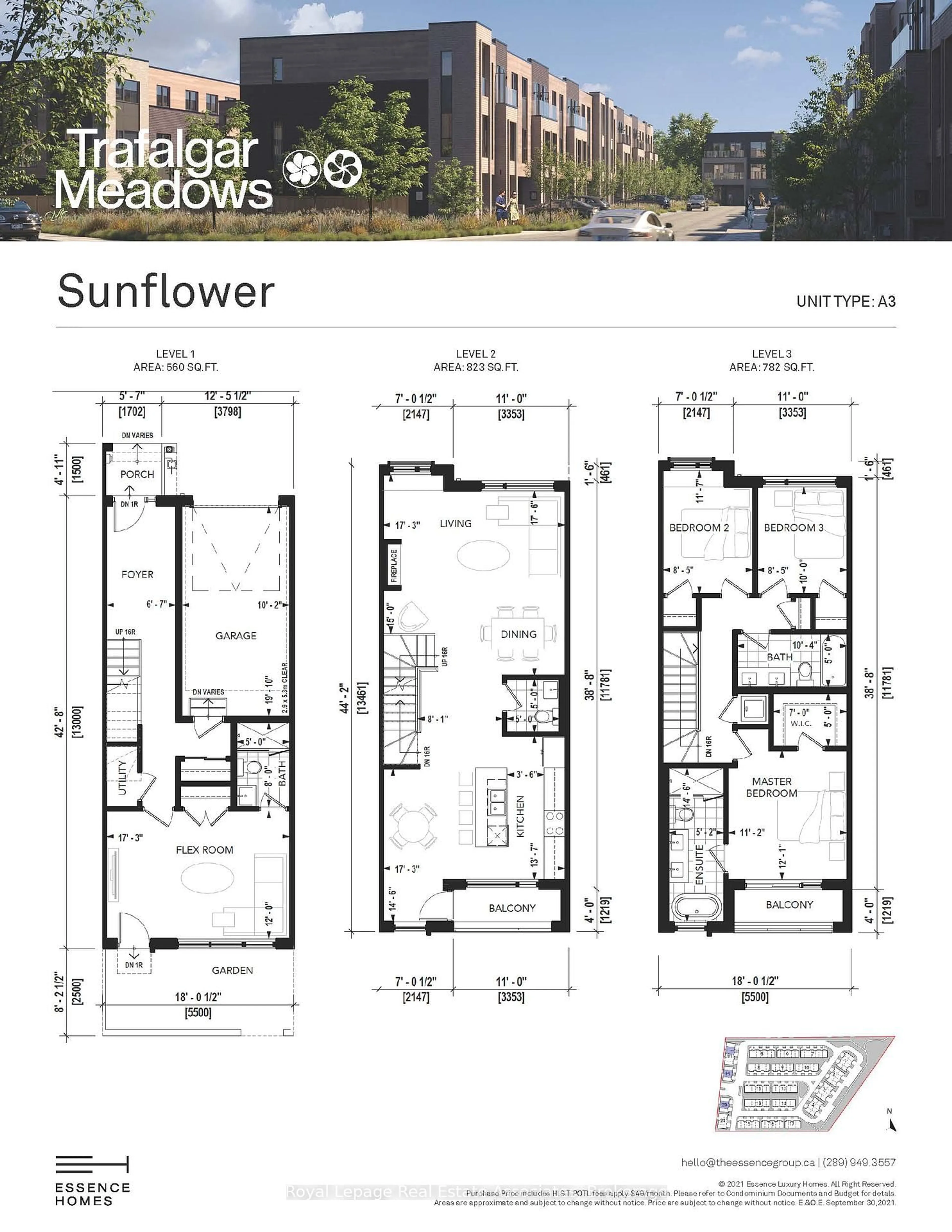 Floor plan for 11605 TRAFALGAR Rd #1904, Halton Hills Ontario L7G 4S4