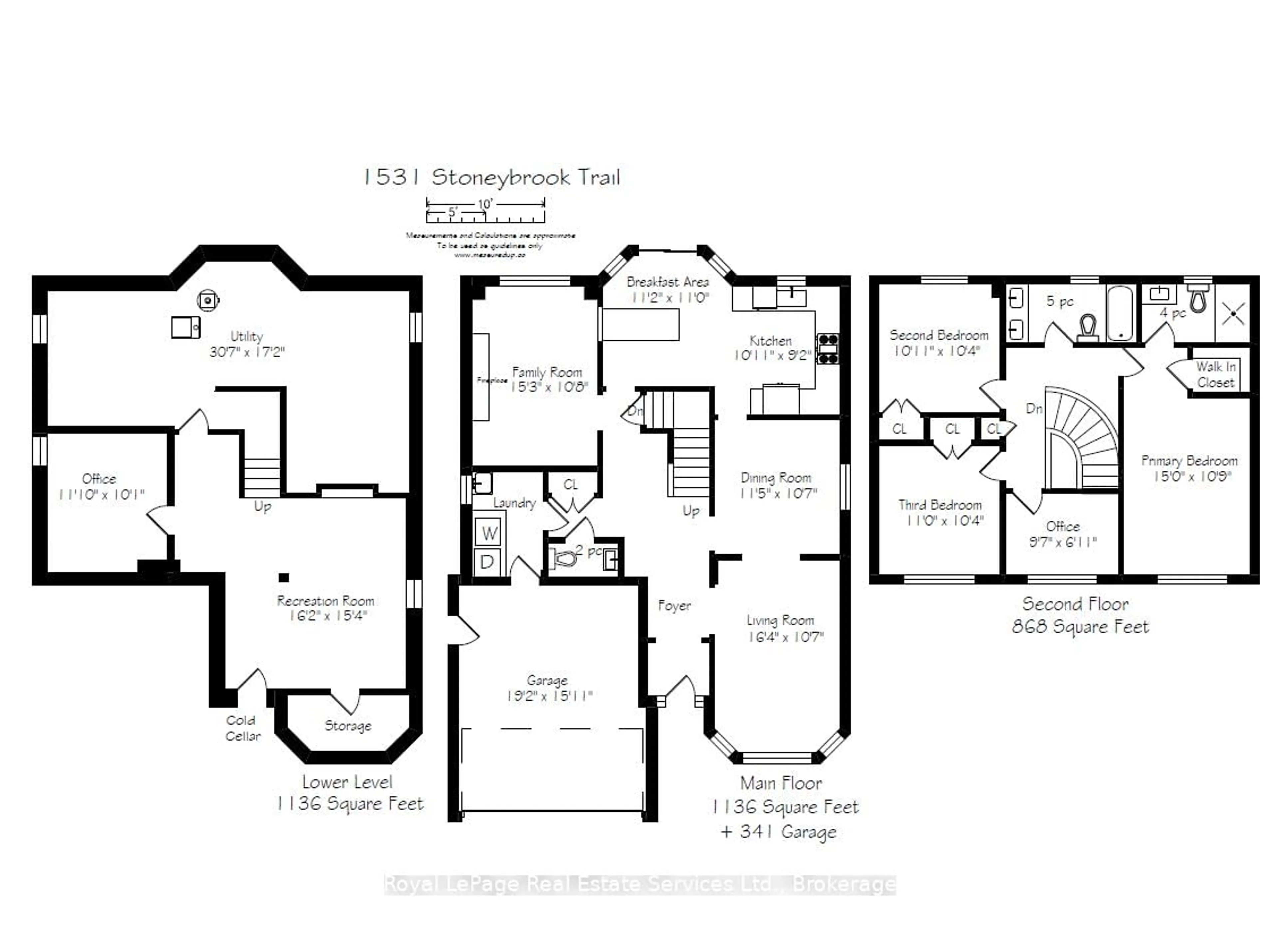 Floor plan for 1531 Stoneybrook Tr, Oakville Ontario L6M 2R4