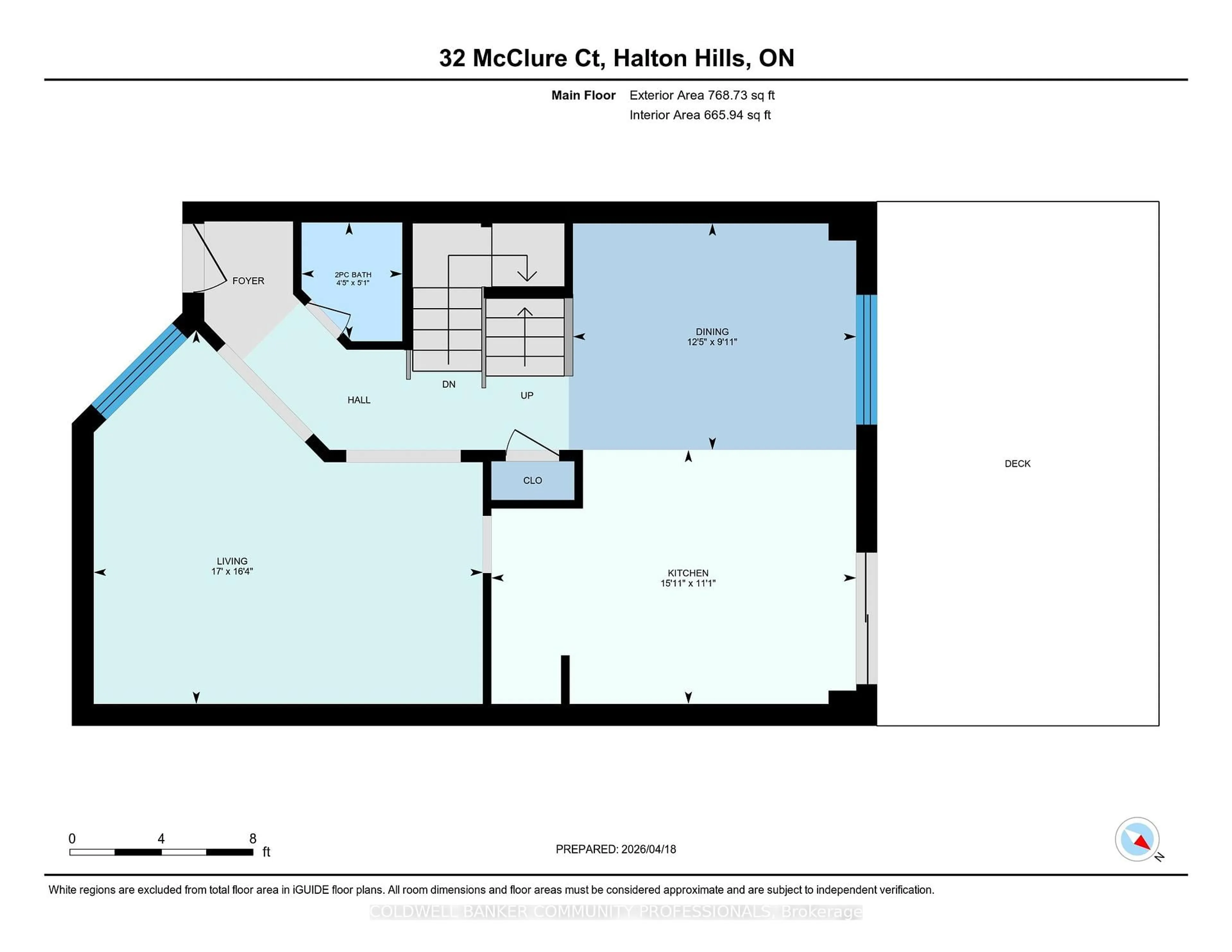 Floor plan for 32 Mcclure Crt, Halton Hills Ontario L7G 5X6