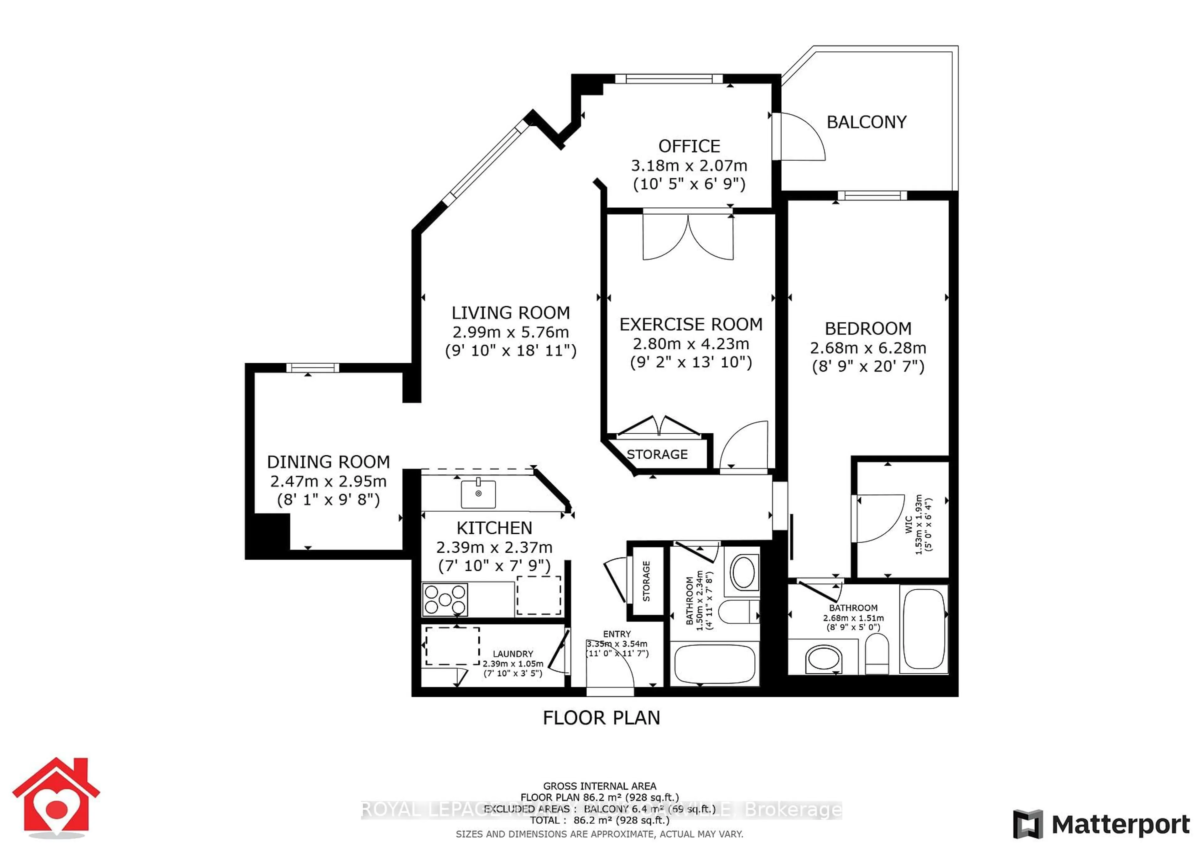 Floor plan for 185 Robinson St #315, Oakville Ontario L6J 7P6