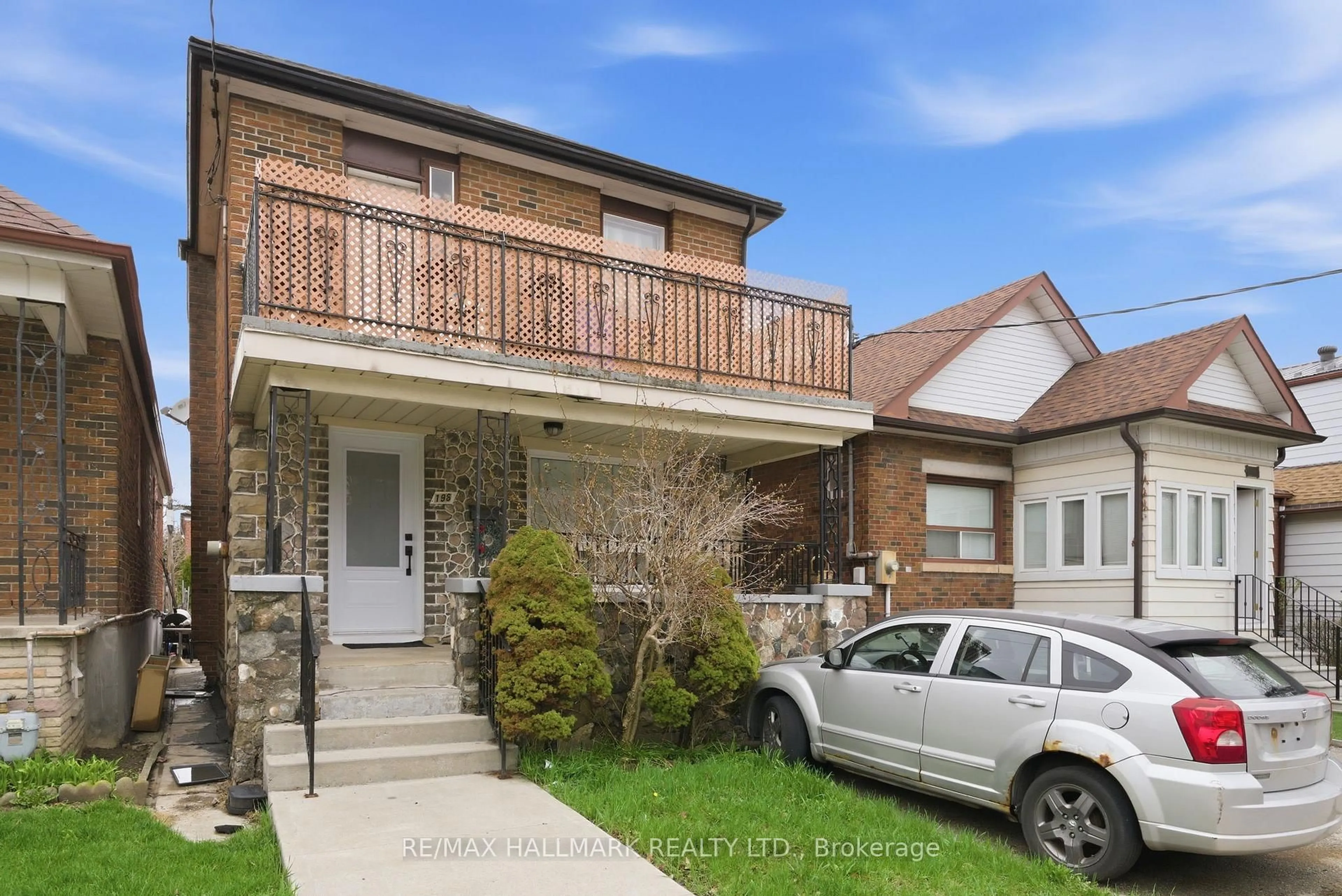 Home with brick exterior material, street for 196 Livingstone Ave, Toronto Ontario M6E 2M2