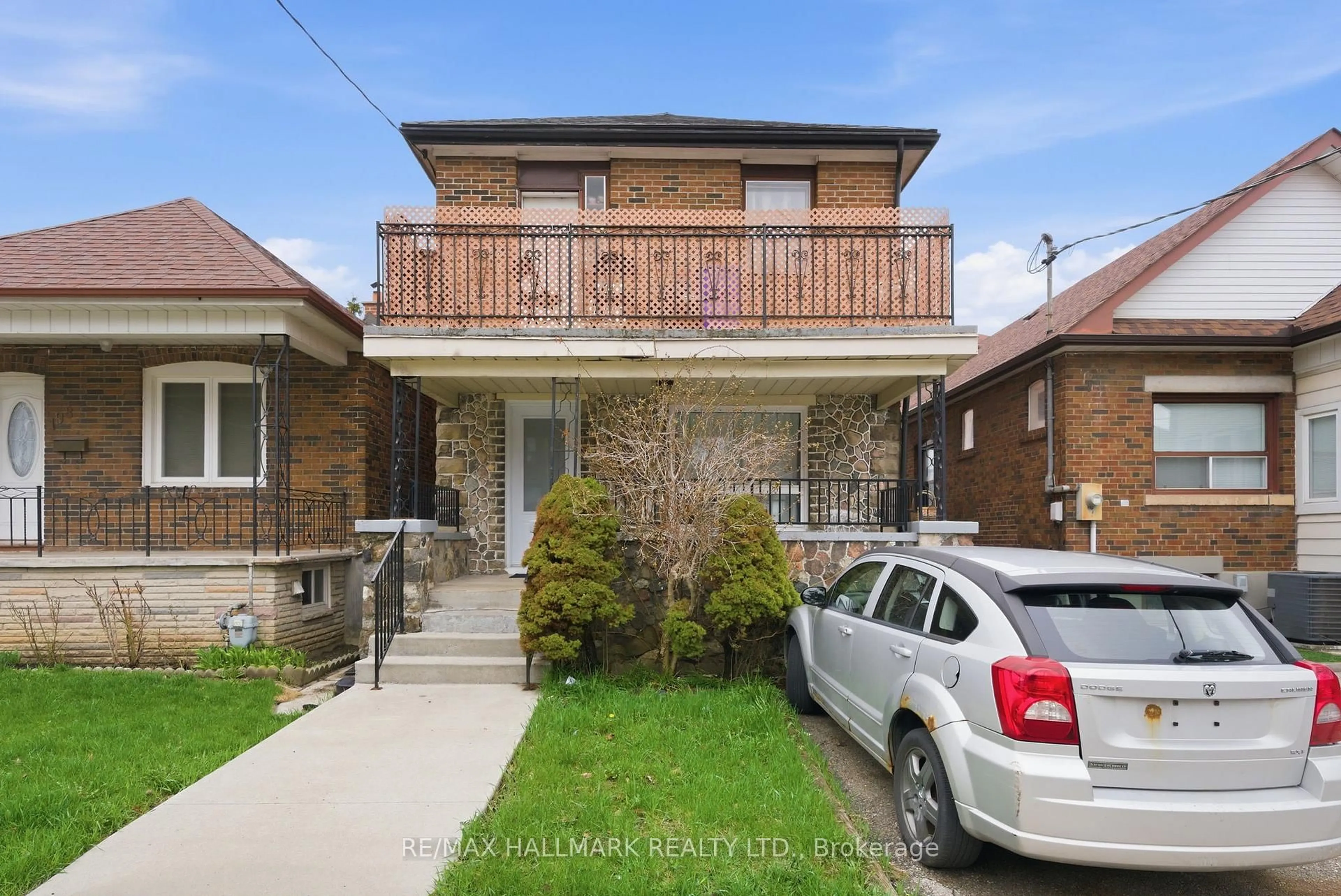 Home with brick exterior material, street for 196 Livingstone Ave, Toronto Ontario M6E 2M2