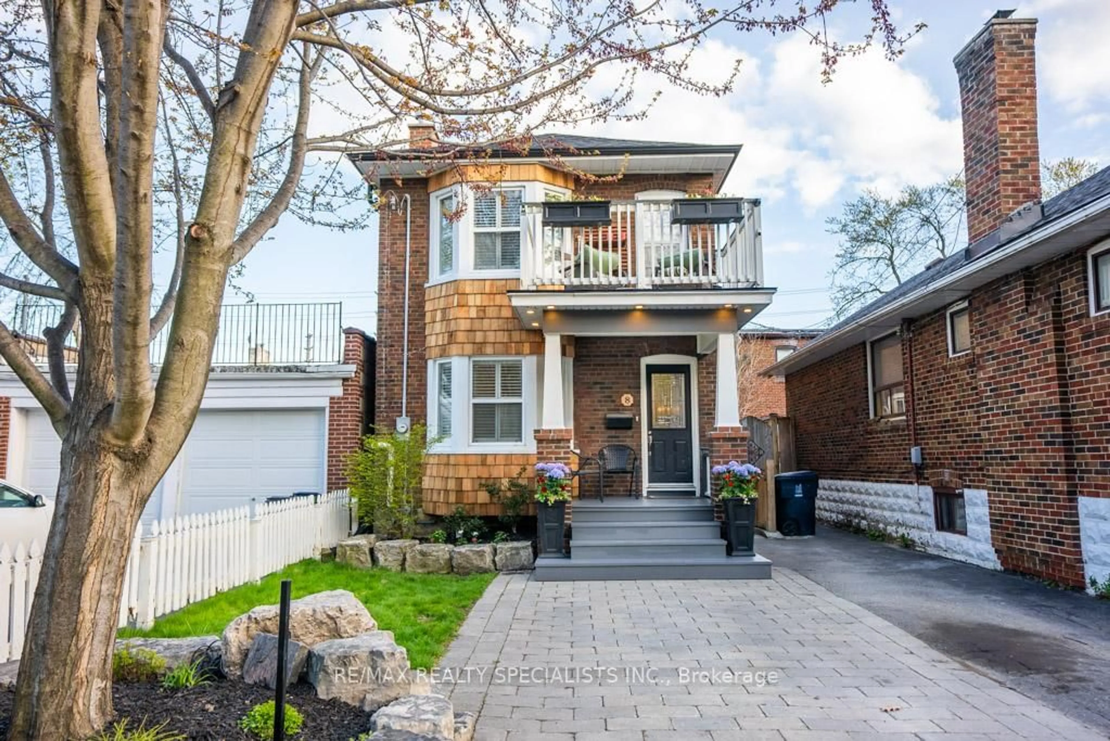Home with brick exterior material, street for 8 Primrose Ave, Toronto Ontario M8V 1P8