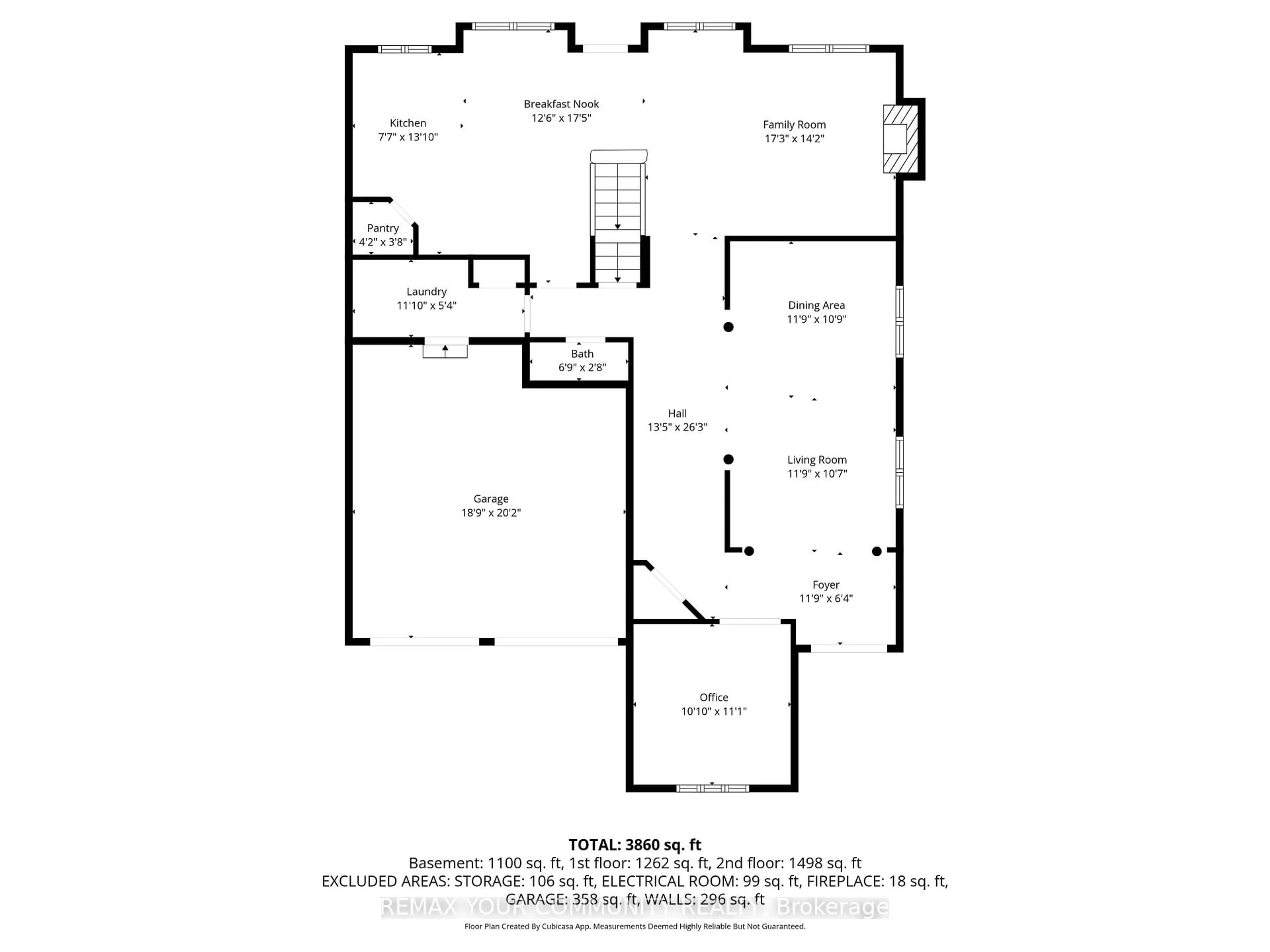 Floor plan for 3970 Pondview Way, Mississauga Ontario L5N 8J8