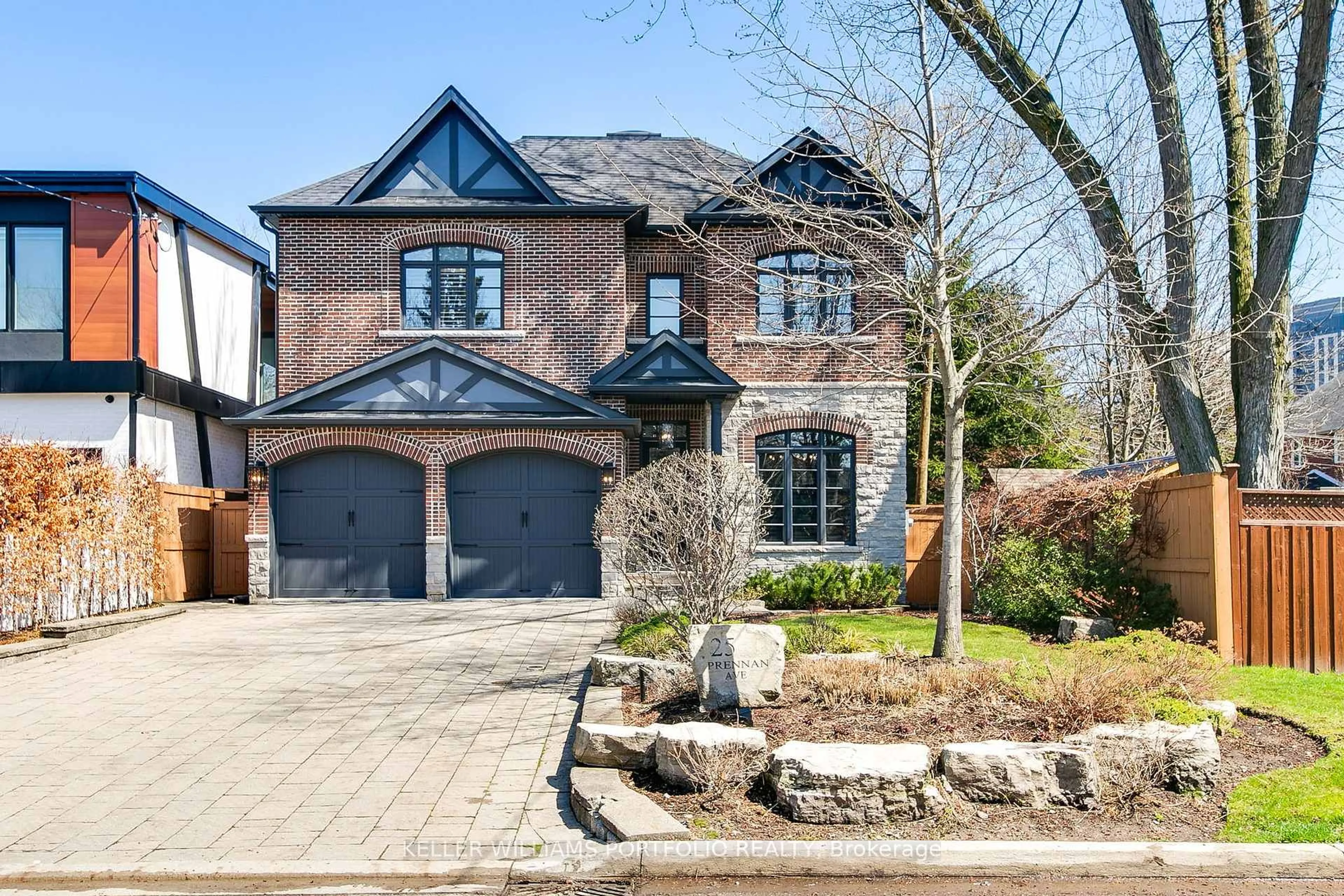 Home with brick exterior material, street for 25 Prennan Ave, Toronto Ontario M9B 4B7