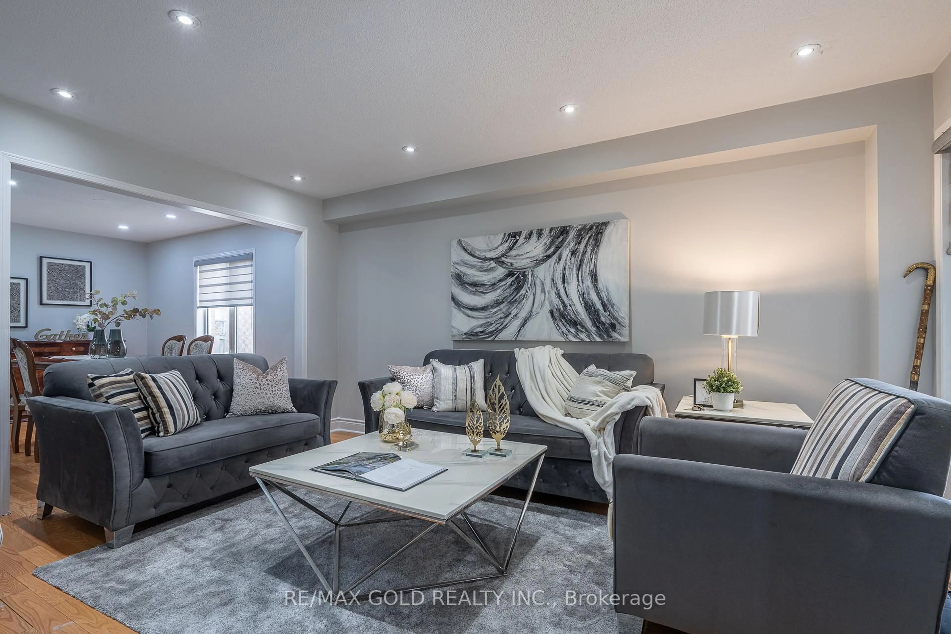 Living room with furniture, unknown for 135 Cordgrass Cres, Brampton Ontario L6R 1Z8