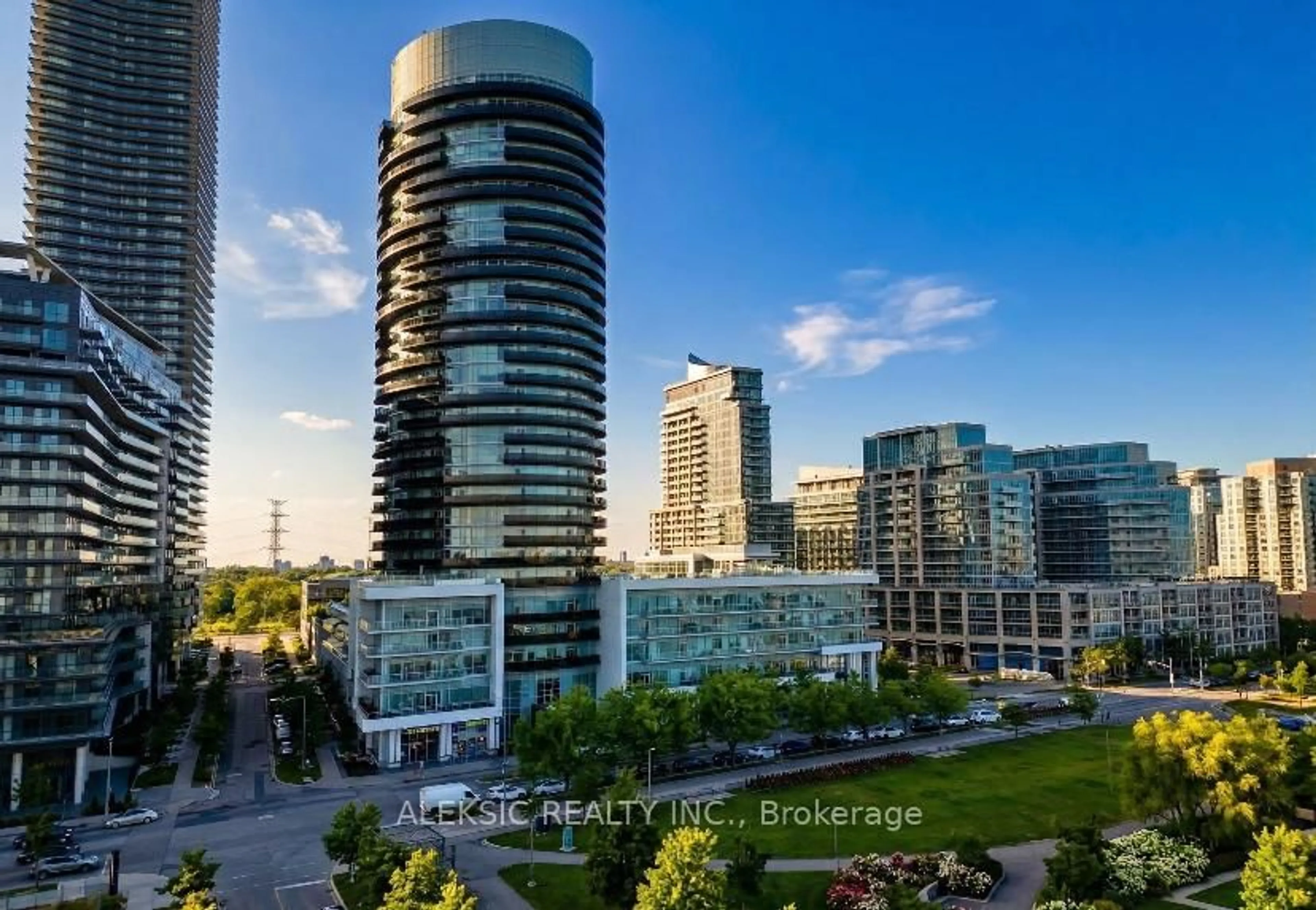 A pic from outside/outdoor area/front of a property/back of a property/a pic from drone, city buildings view from balcony for 80 Marine Parade Dr #235, Toronto Ontario M8V 0A3