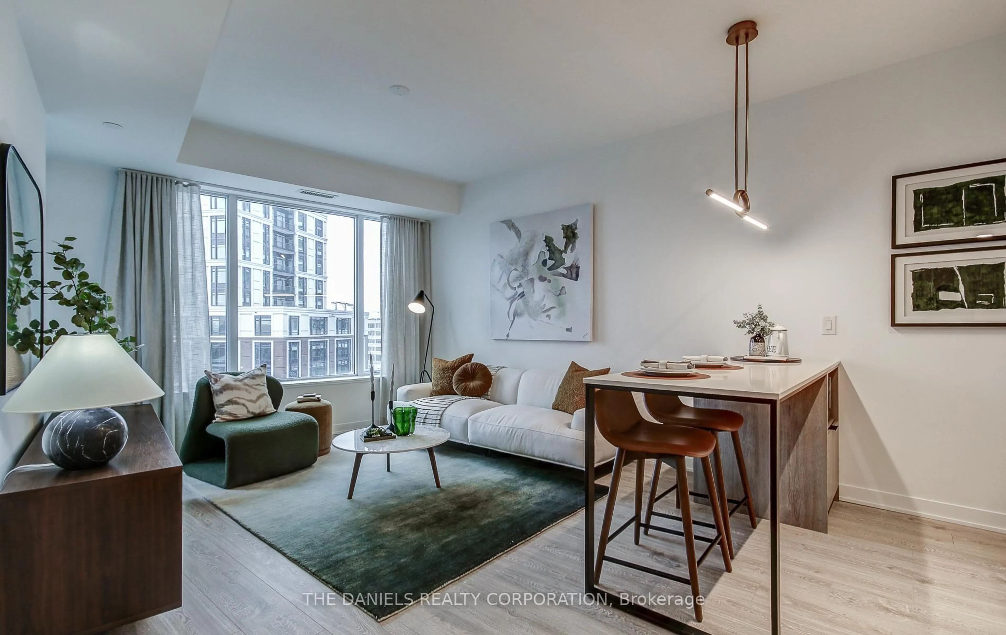 Living room with furniture, unknown for 2495 Eglinton Ave #517, Mississauga Ontario L5M 2T2