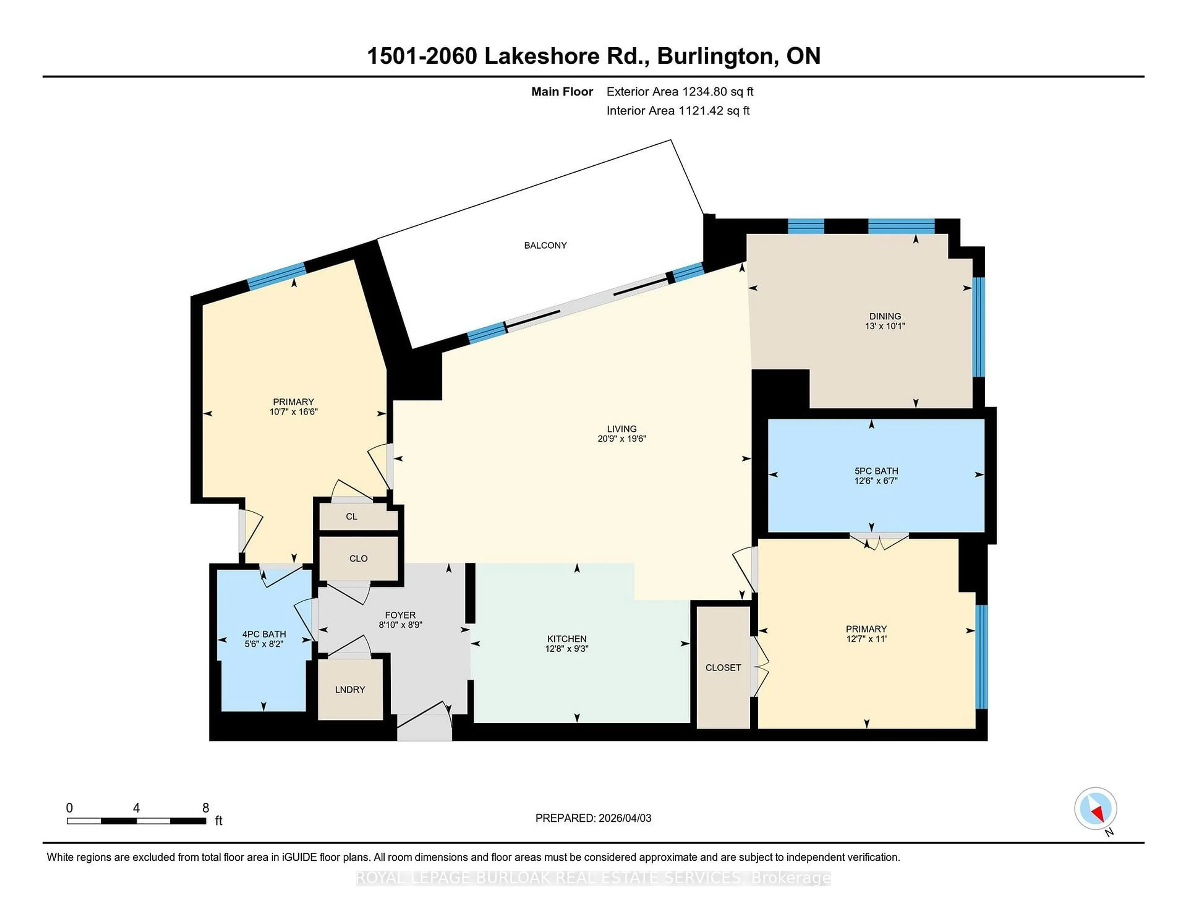 Floor plan for 2060 Lakeshore Rd #1501, Burlington Ontario L7R 5A1