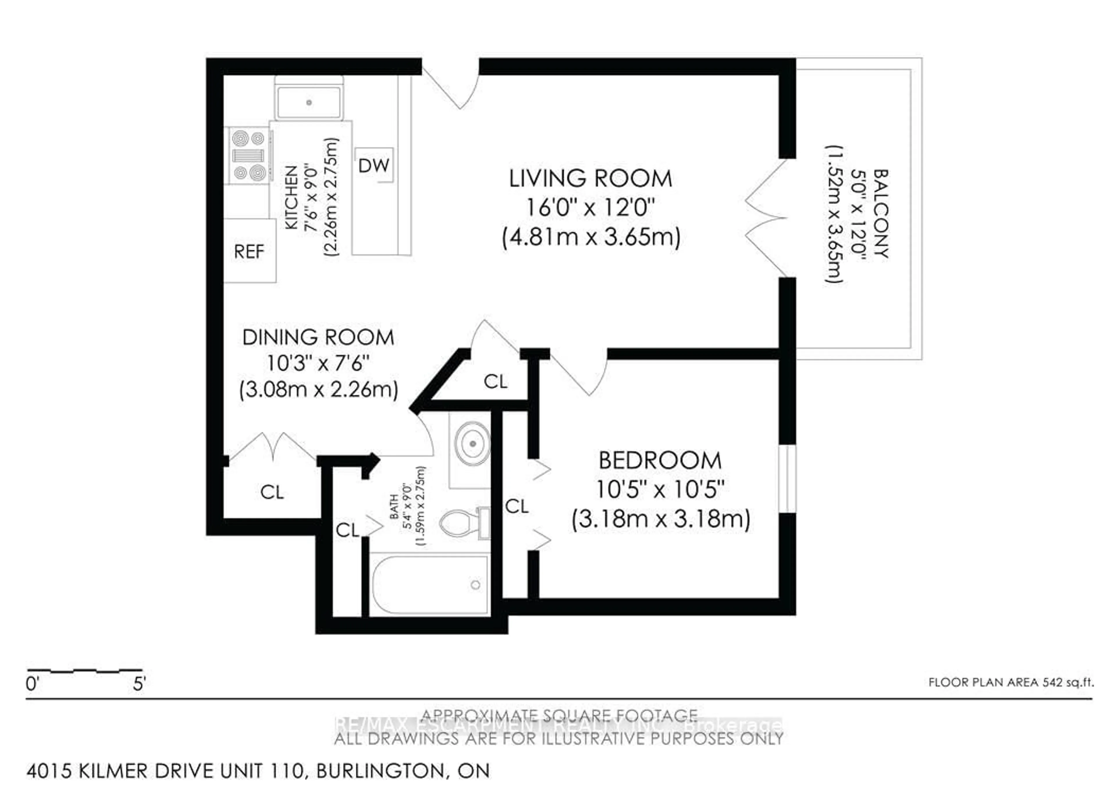 Floor plan for 4015 Kilmer Dr #110, Burlington Ontario L7M 4M4
