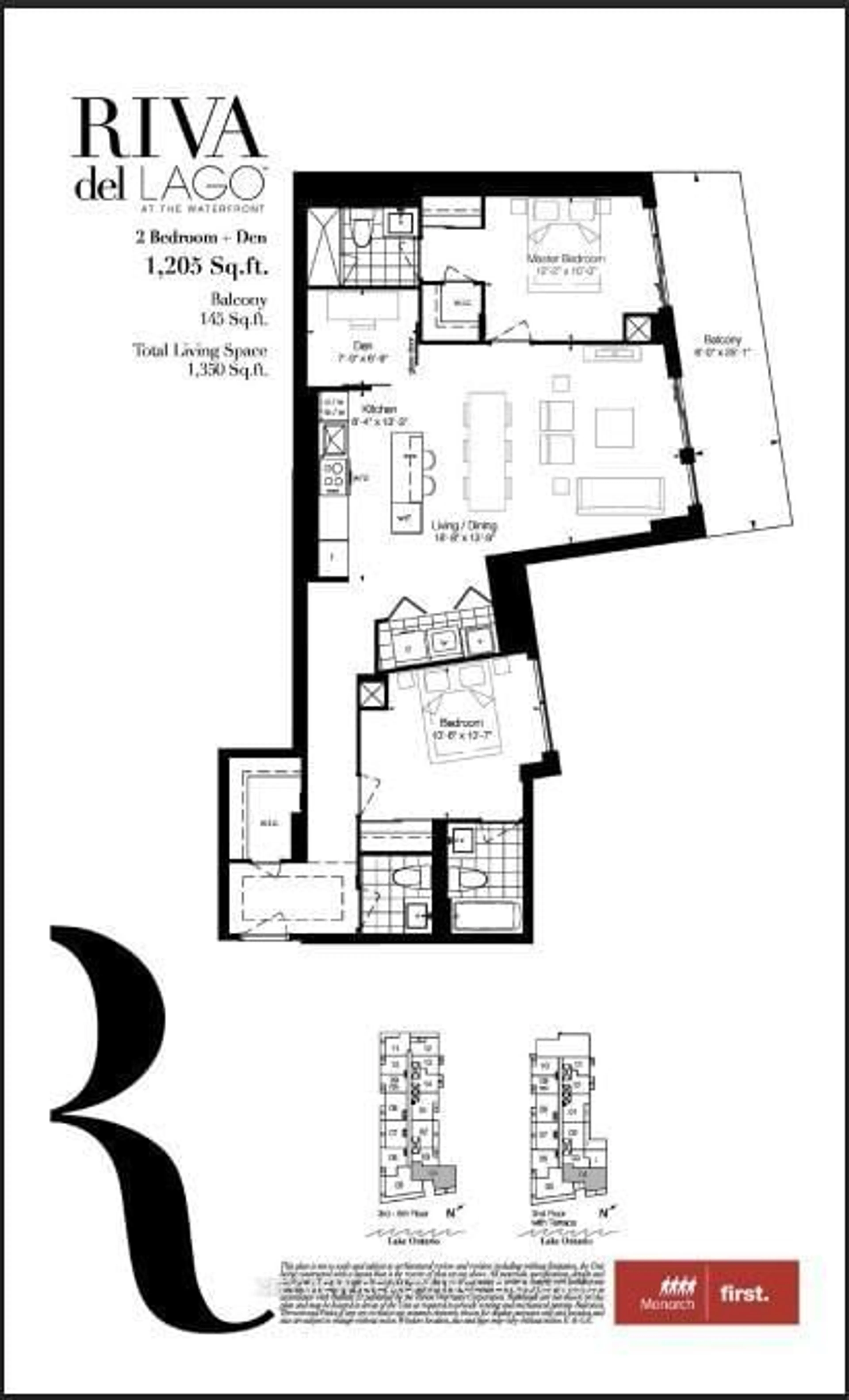 Floor plan for 110 Marine Parade Dr #304, Toronto Ontario M8V 0B6