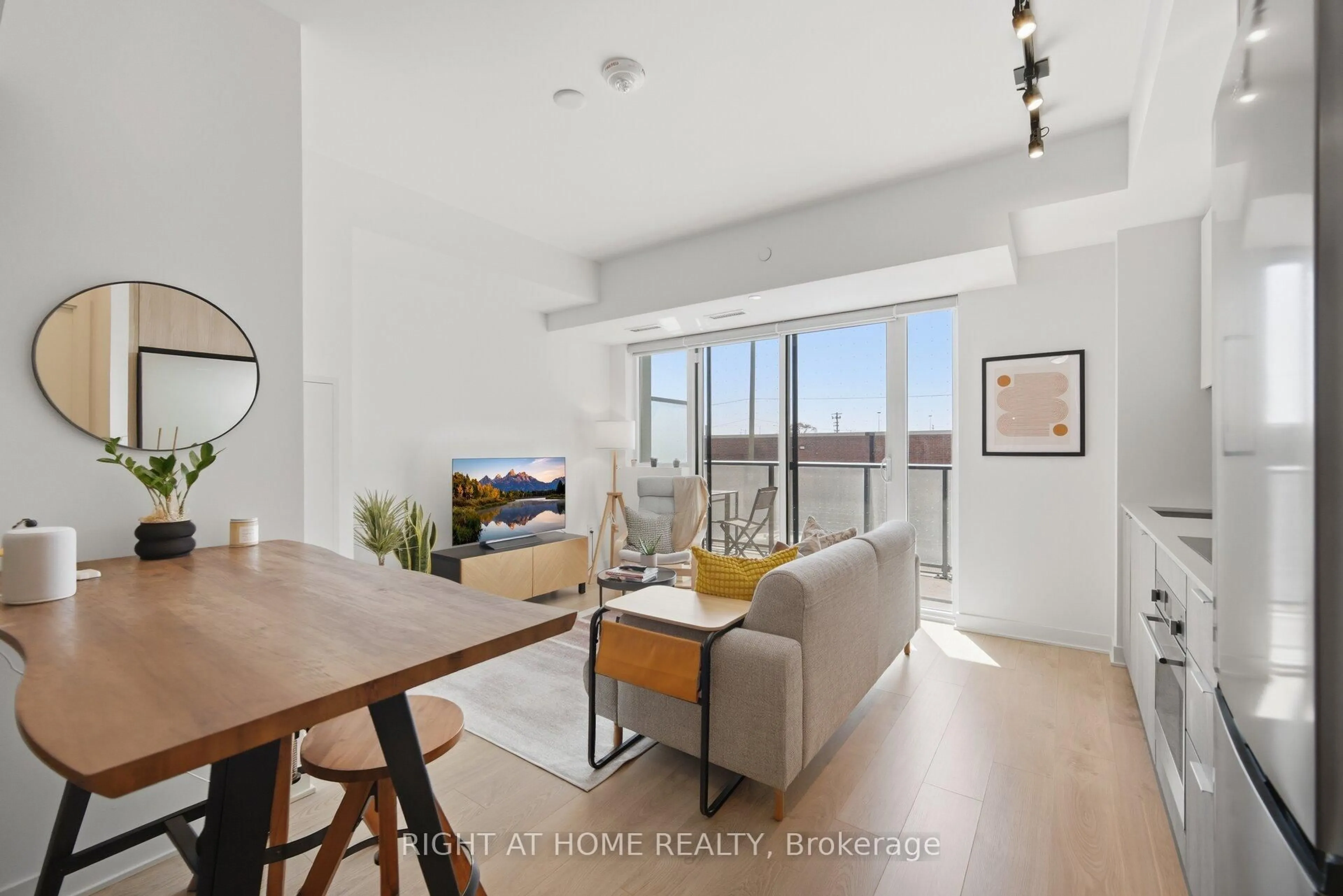 Living room with furniture, unknown for 36 Zorra St #204, Toronto Ontario M8Z 0G5