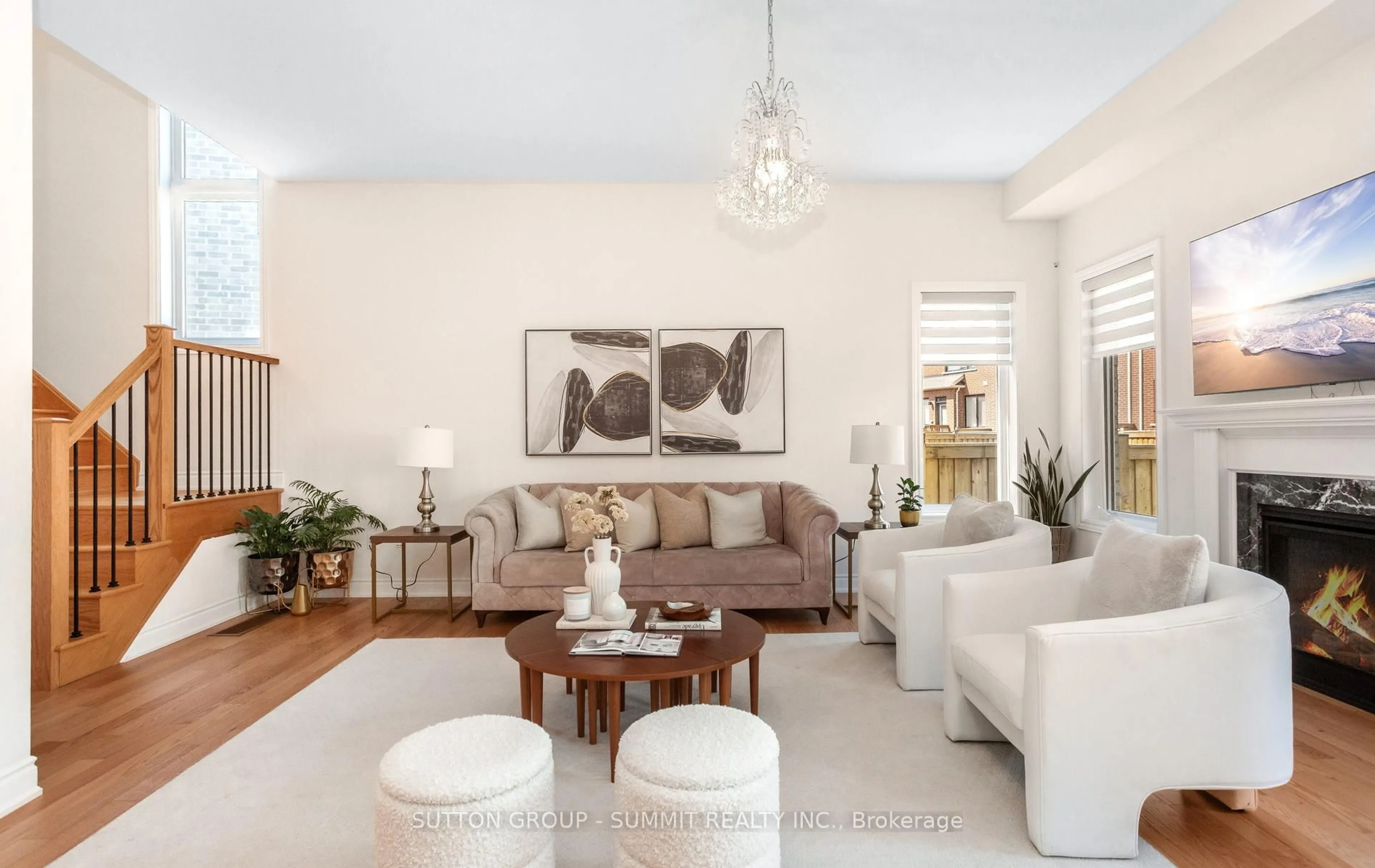 Living room with furniture, unknown for 3470 Clayton Tr, Oakville Ontario L6H 0Y9