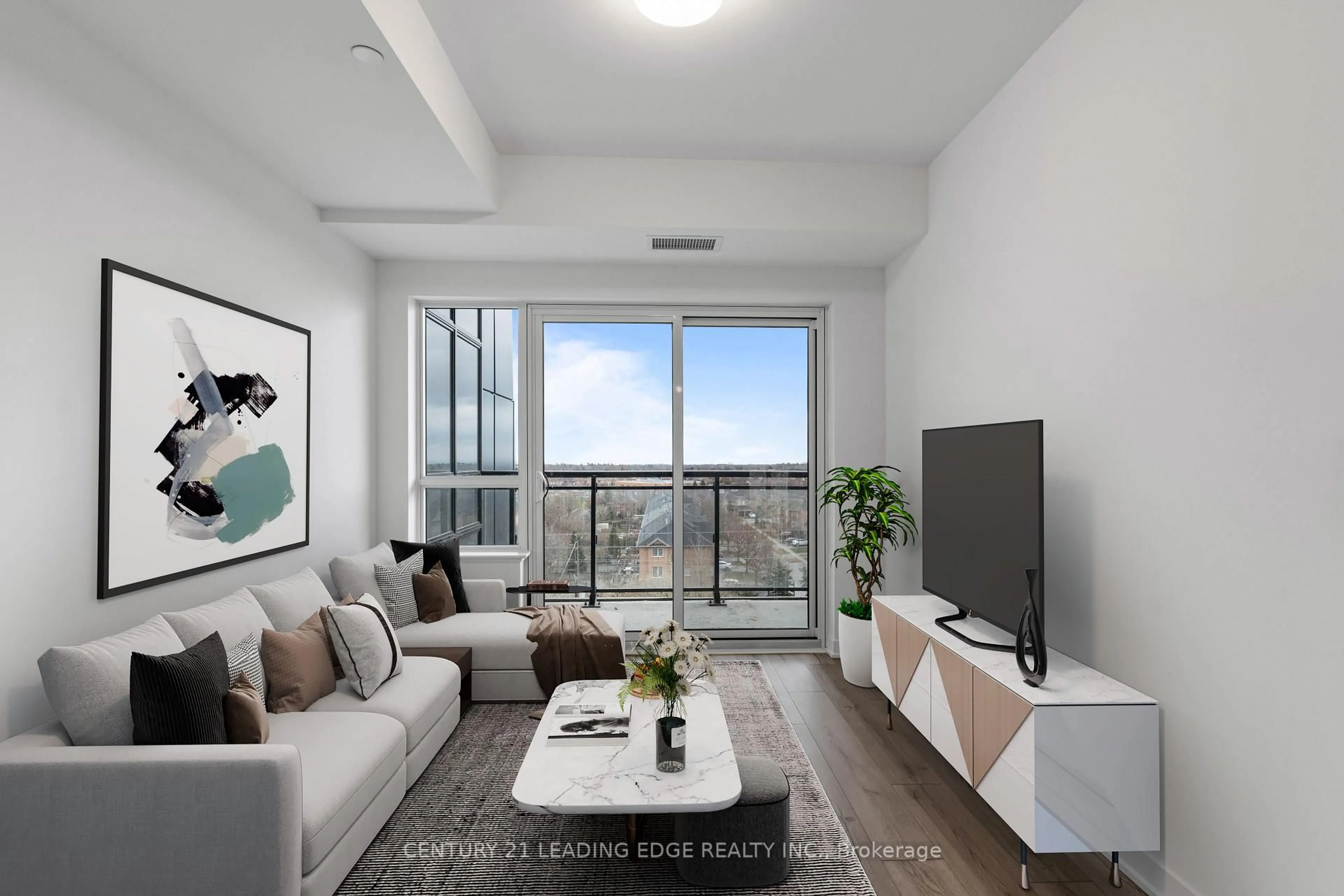 Living room with furniture, unknown for 395 Dundas St #614, Oakville Ontario L6M 5R8