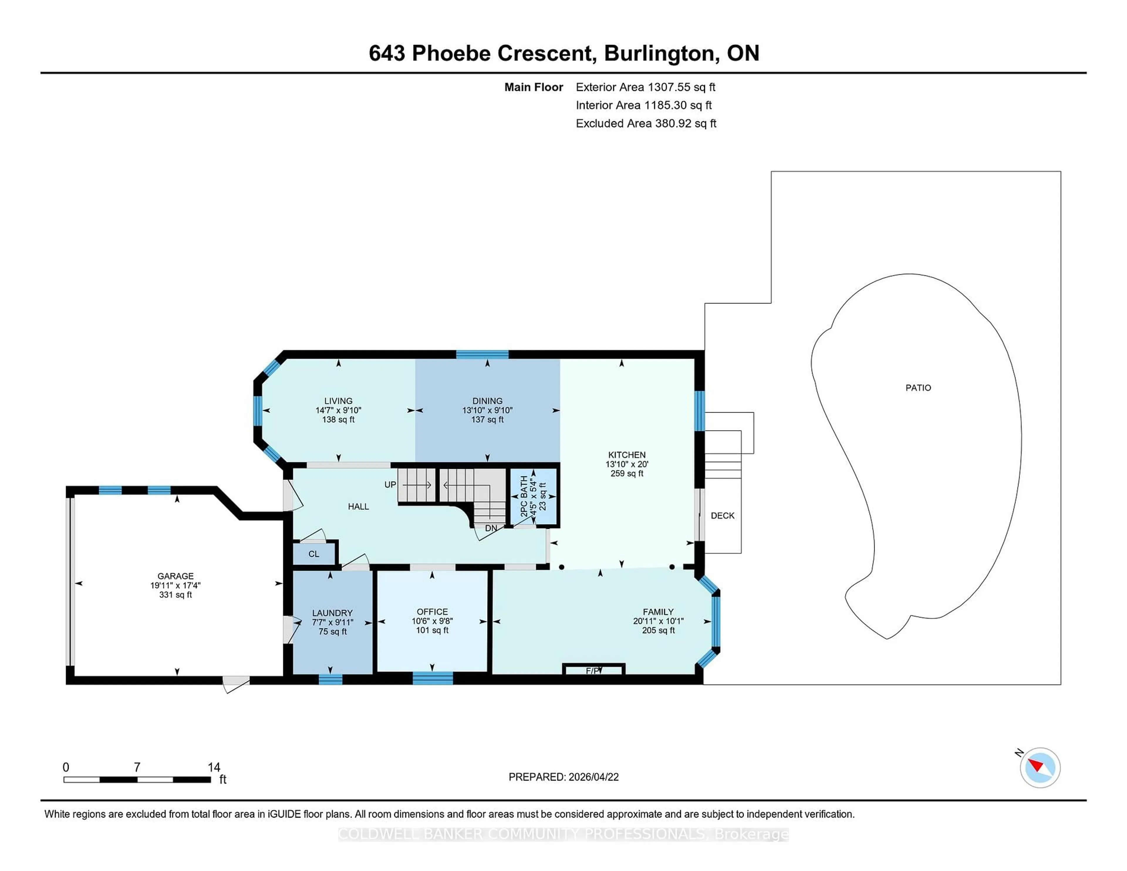 Floor plan for 643 Phoebe Cres, Burlington Ontario L7L 6E5
