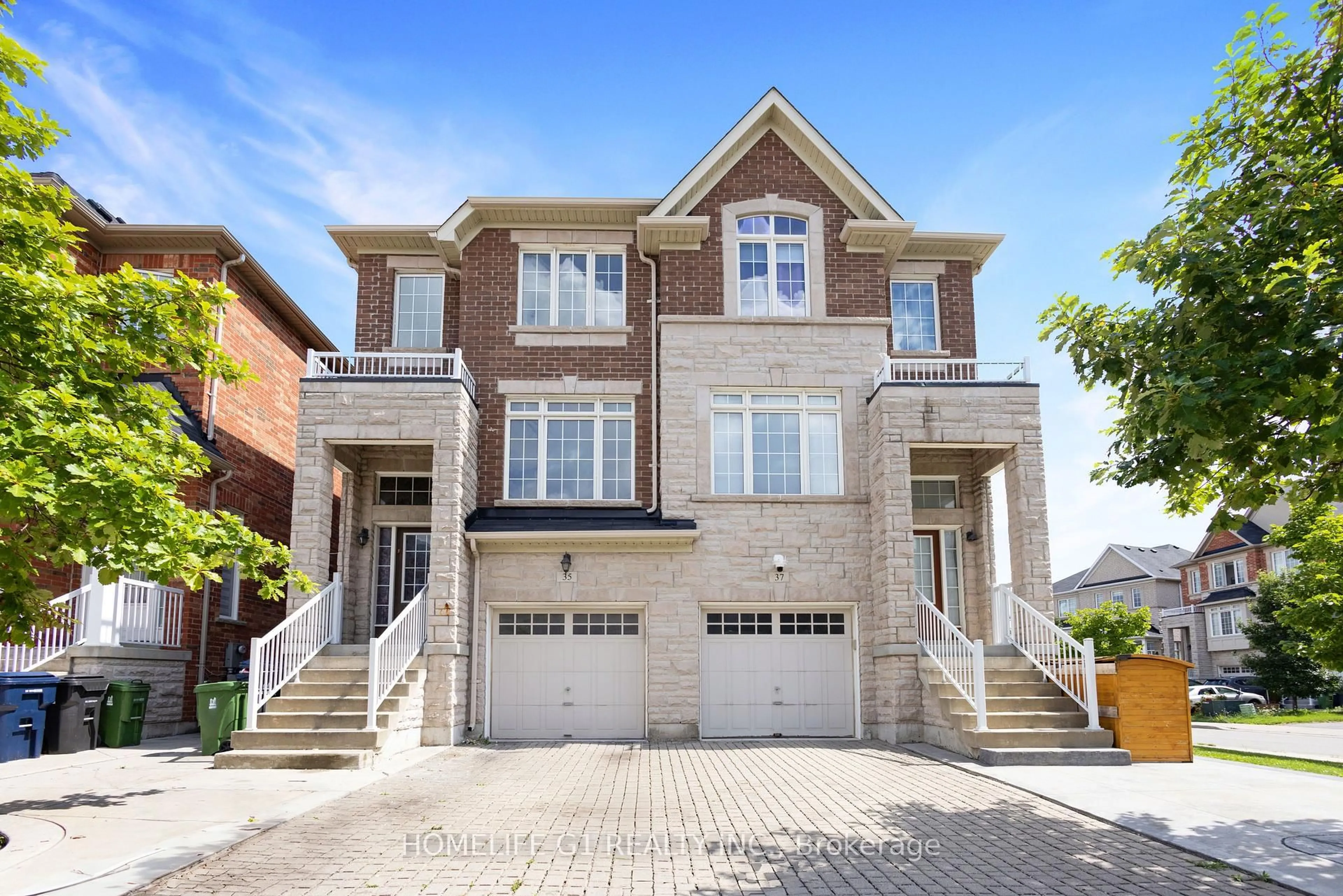 Home with brick exterior material, street for 35 Harpreet Circ, Toronto Ontario M9W 0E1