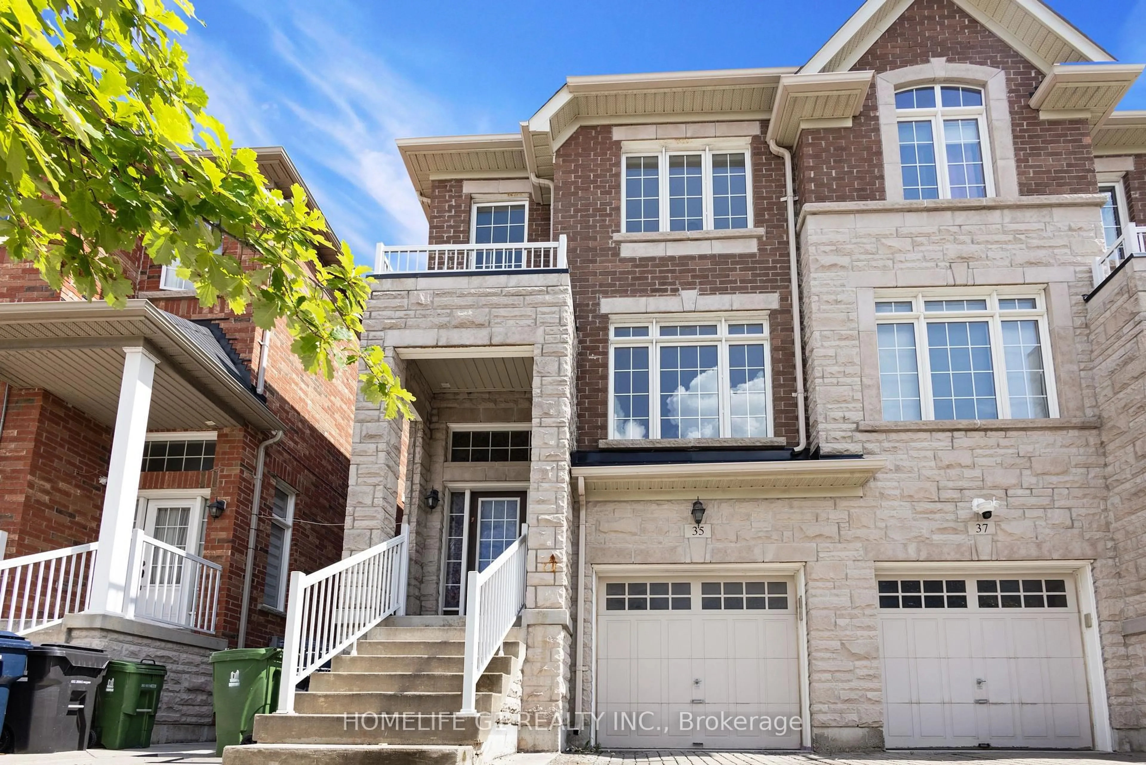 Home with brick exterior material, street for 35 Harpreet Circ, Toronto Ontario M9W 0E1