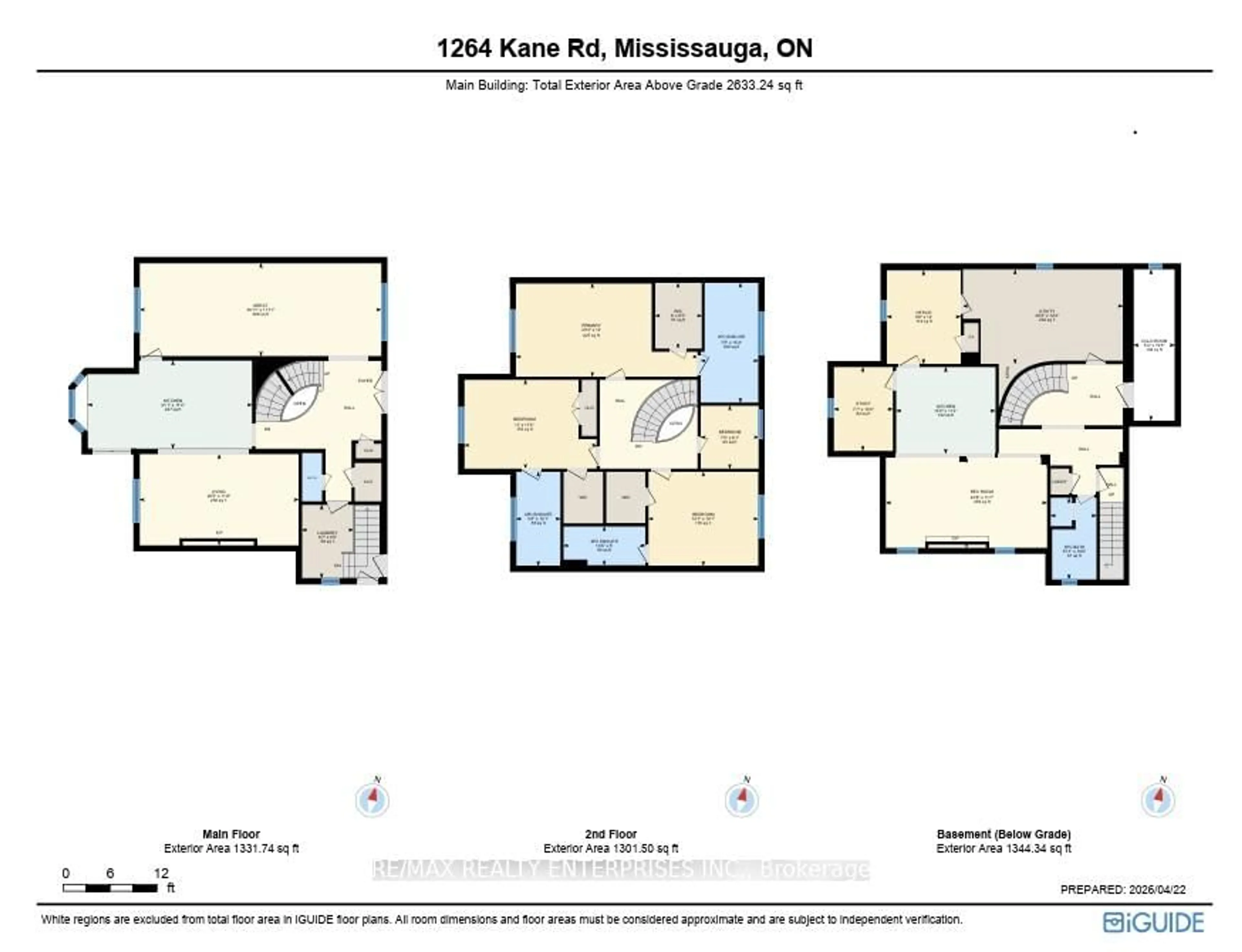 Floor plan for 1264 Kane Rd, Mississauga Ontario L5H 2M3
