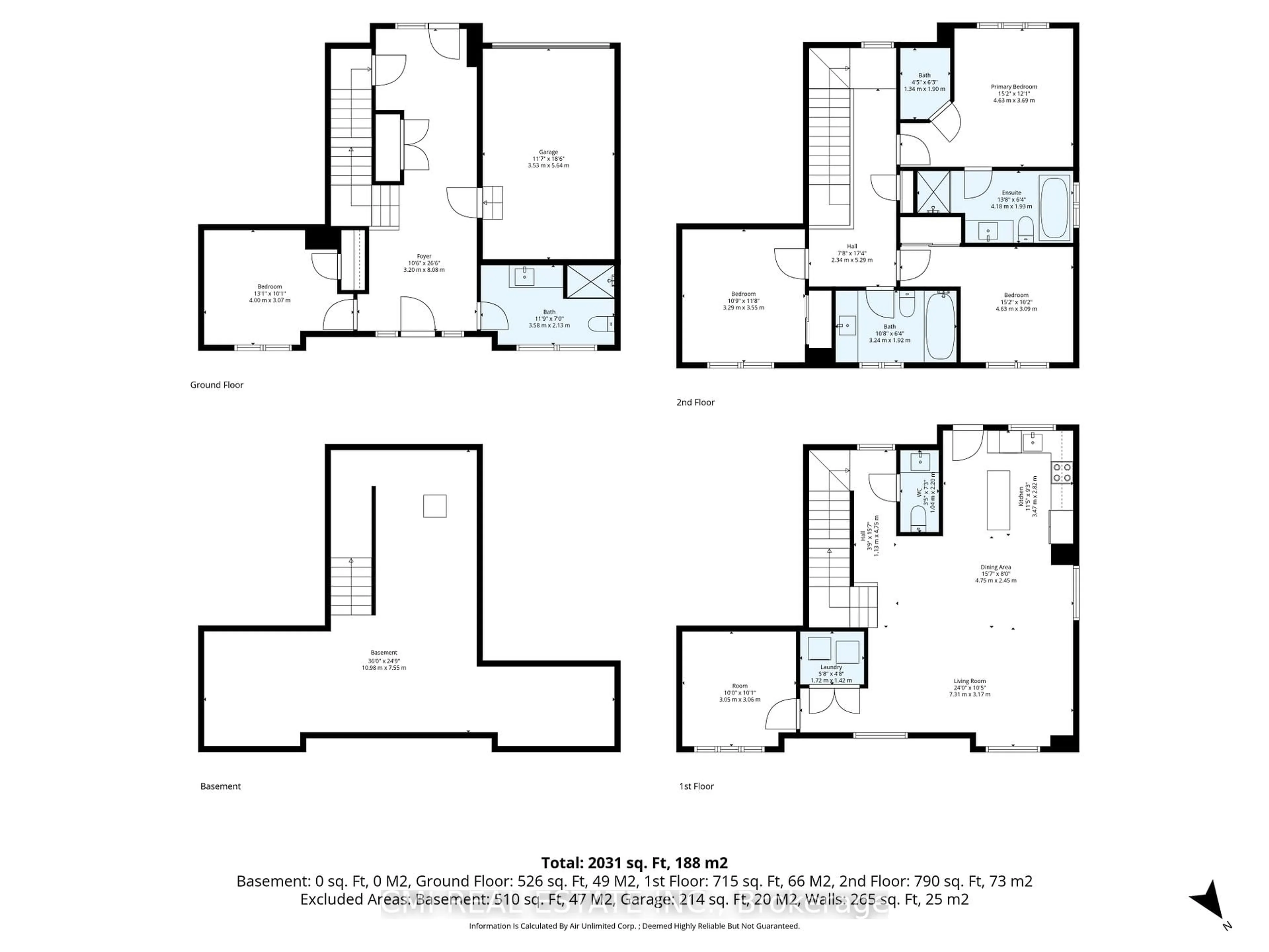 Floor plan for 2168 Postmaster Dr, Oakville Ontario L6M 4E6