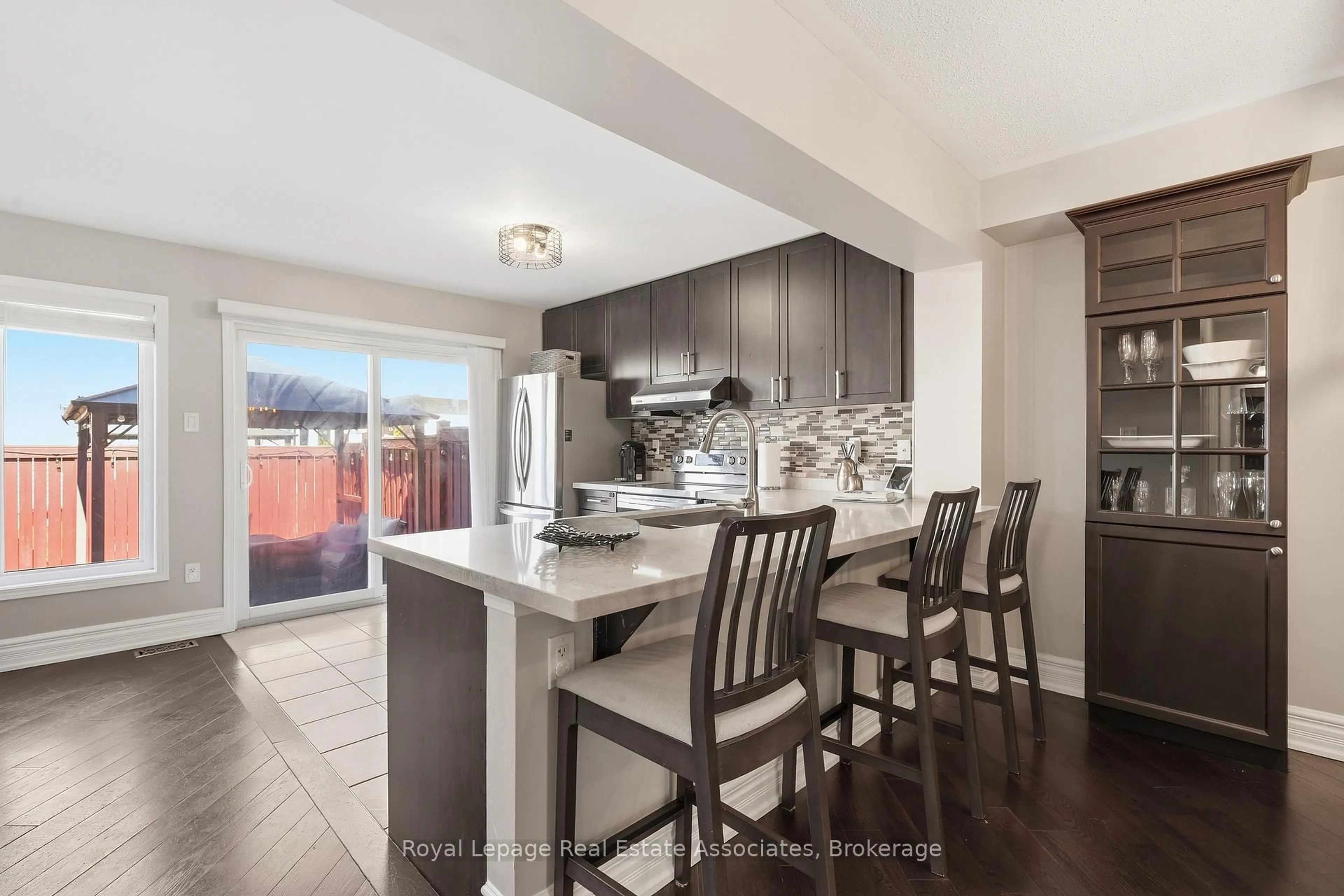 Open concept kitchen, ceramic/tile floor for 362 Cavanagh Lane, Milton Ontario L9T 8J9