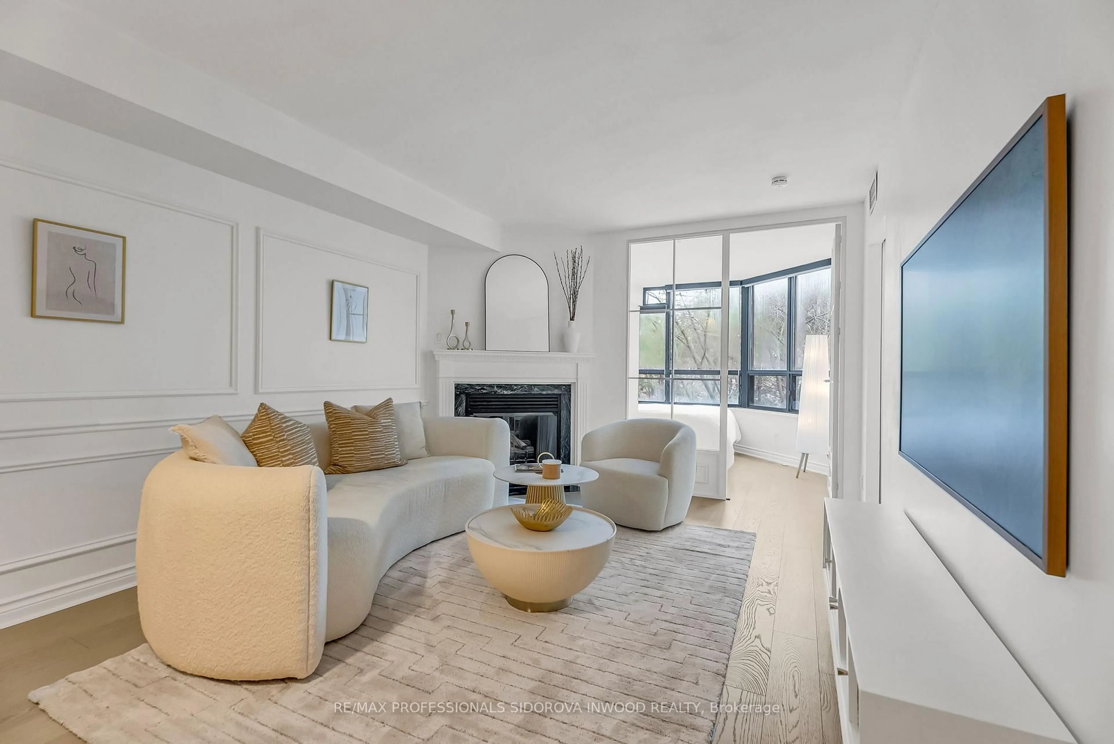 Living room with furniture, unknown for 1 Ripley Ave #302, Toronto Ontario M6S 4Z6