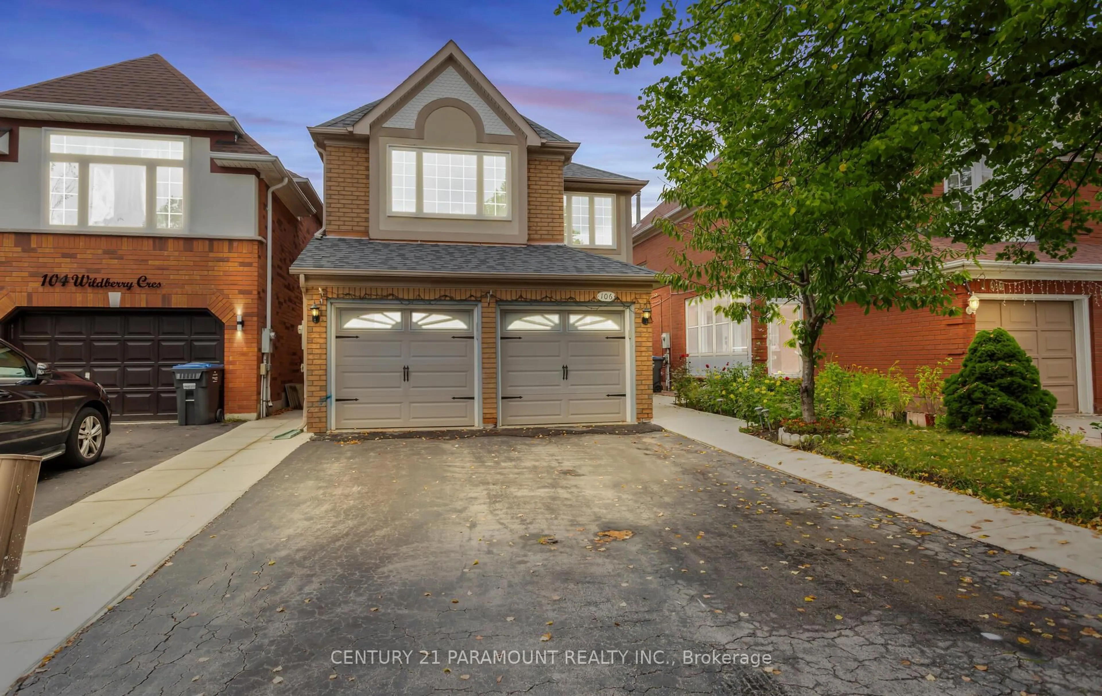 Home with brick exterior material, street for 106 Wildberry Cres, Brampton Ontario L6R 1J8